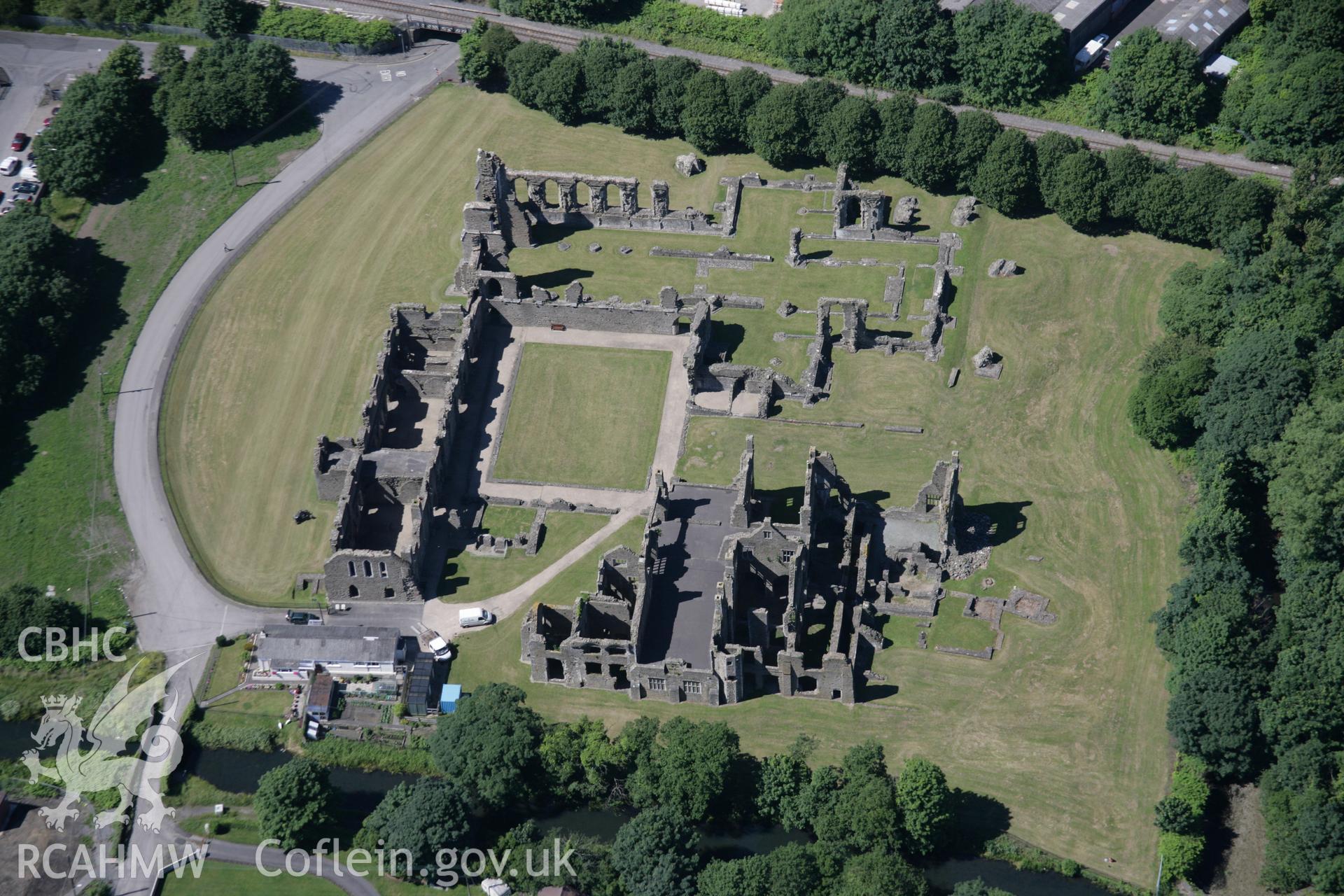 RCAHMW colour oblique aerial photograph of Neath Abbey, viewed from the south. Taken on 22 June 2005 by Toby Driver