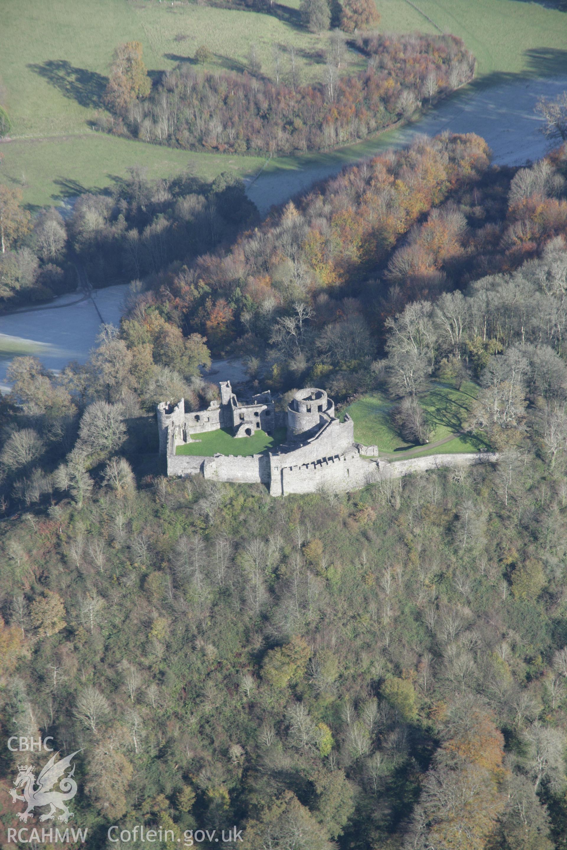 RCAHMW colour oblique photograph of Dinefwr Castle, view from south-west. Taken by Toby Driver on 17/11/2005.