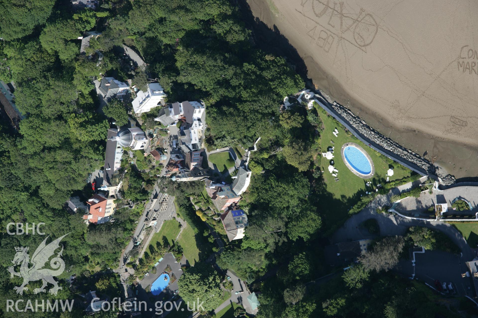 RCAHMW digital colour oblique photograph of Portmeirion viewed from the south. Taken on 08/06/2005 by T.G. Driver.