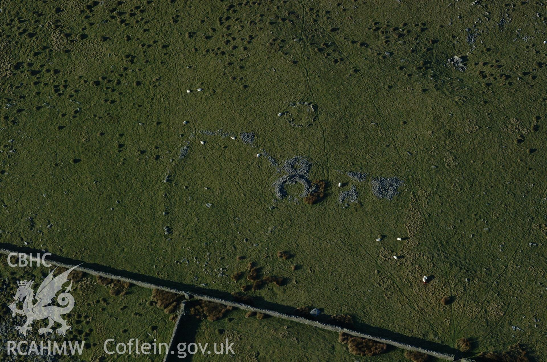 RCAHMW colour oblique aerial photograph of Mynydd Egryn taken on 24/01/2005 by Toby Driver