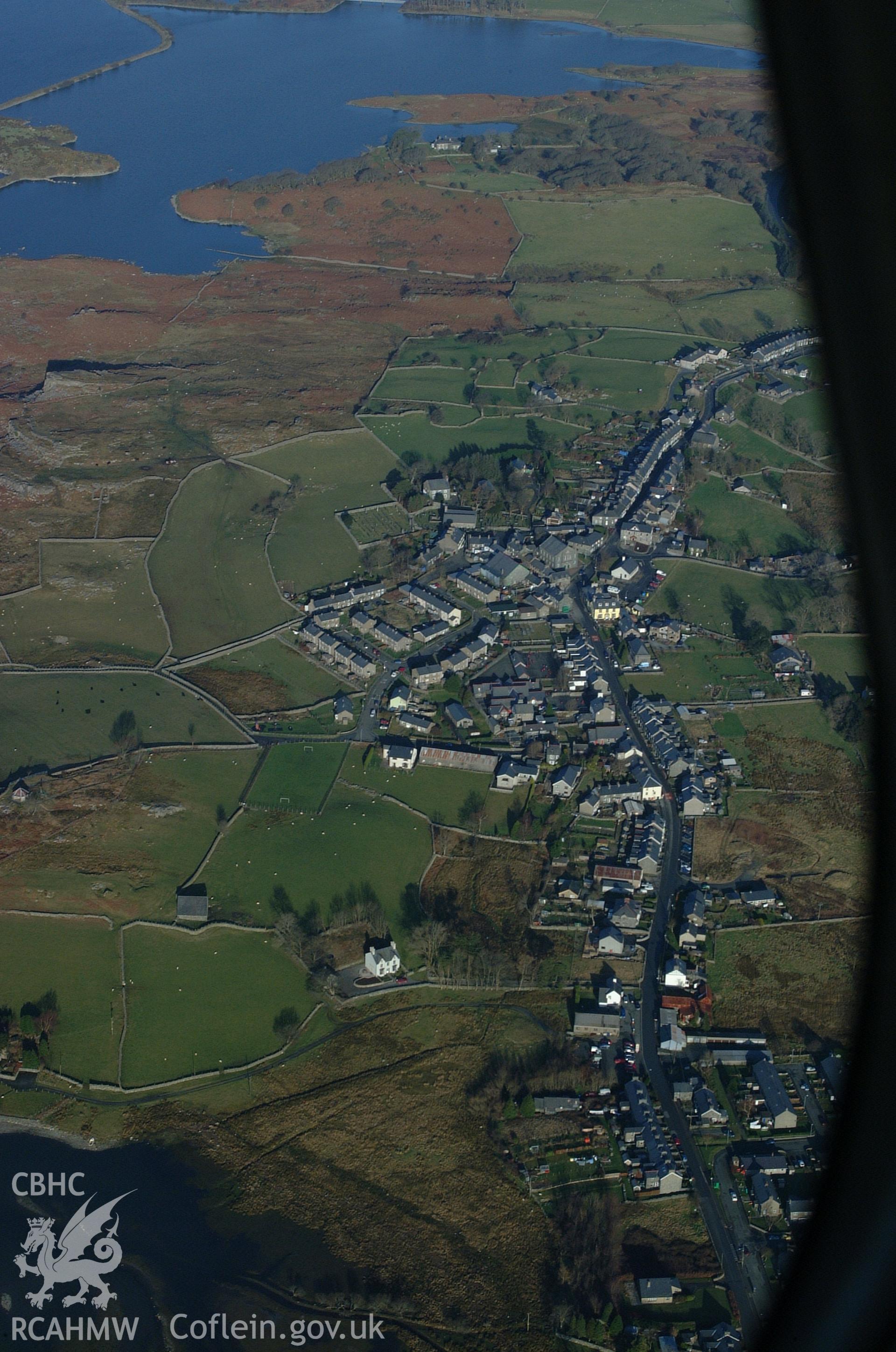 RCAHMW colour oblique aerial photograph of Trawsfynydd taken on 24/01/2005 by Toby Driver