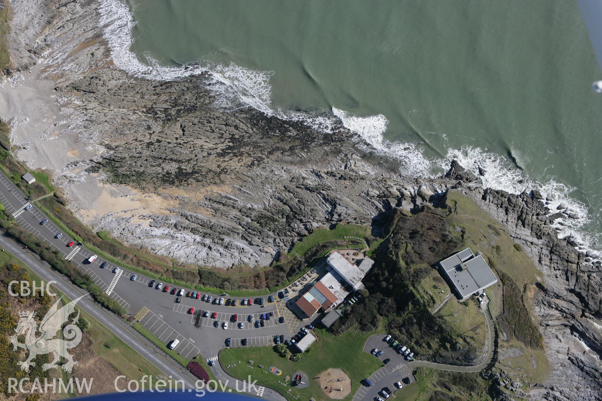 RCAHMW colour oblique photograph of Mumbles Coastguard Station. Taken by Toby Driver on 04/03/2008.