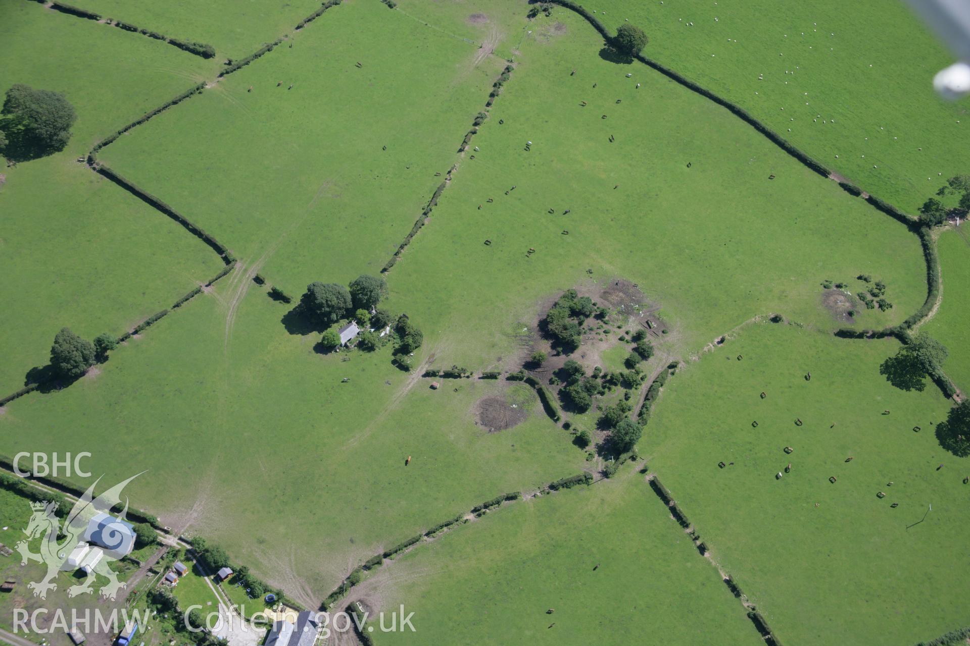 RCAHMW colour oblique aerial photograph of Bryn Digrif Mounds IV and V. Taken on 31 July 2007 by Toby Driver
