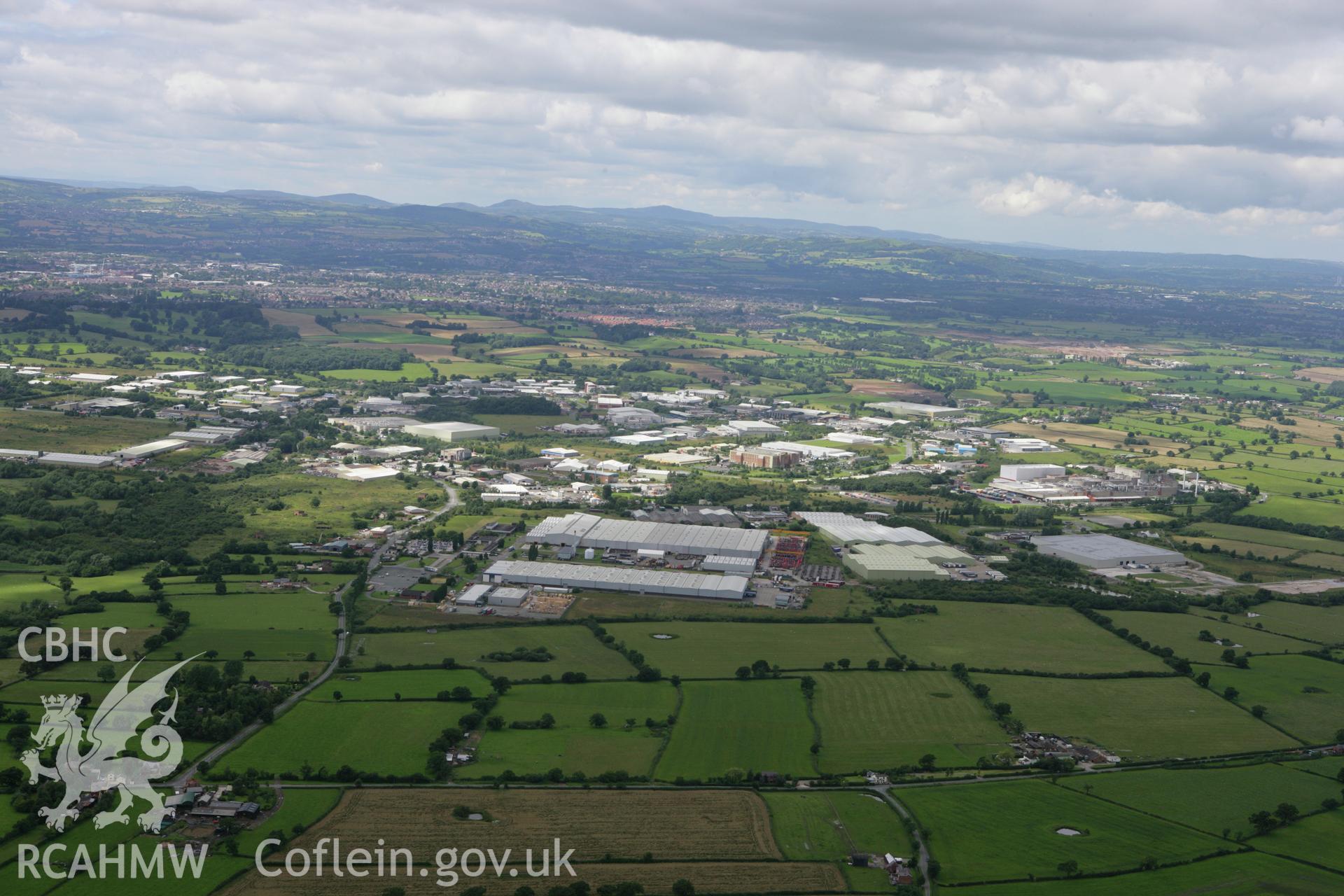 RCAHMW colour oblique aerial photograph of Wrexham. Taken on 24 July 2007 by Toby Driver
