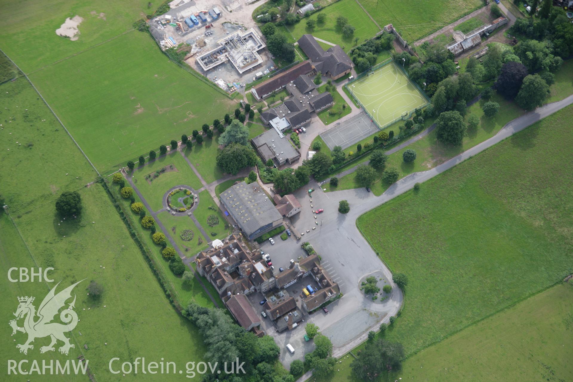 RCAHMW colour oblique aerial photograph of Gwernyfed Park. Taken on 09 July 2007 by Toby Driver