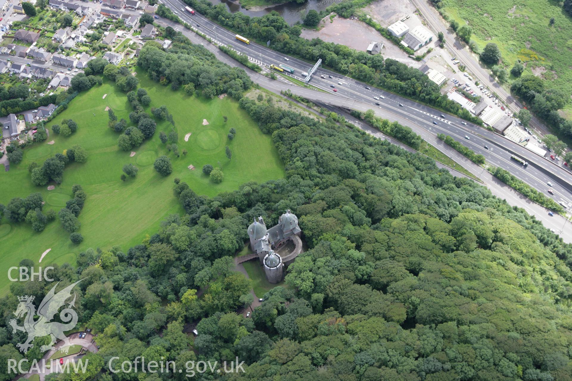 RCAHMW colour oblique aerial photograph of Castell Coch, Tongwynlais. Taken on 30 July 2007 by Toby Driver