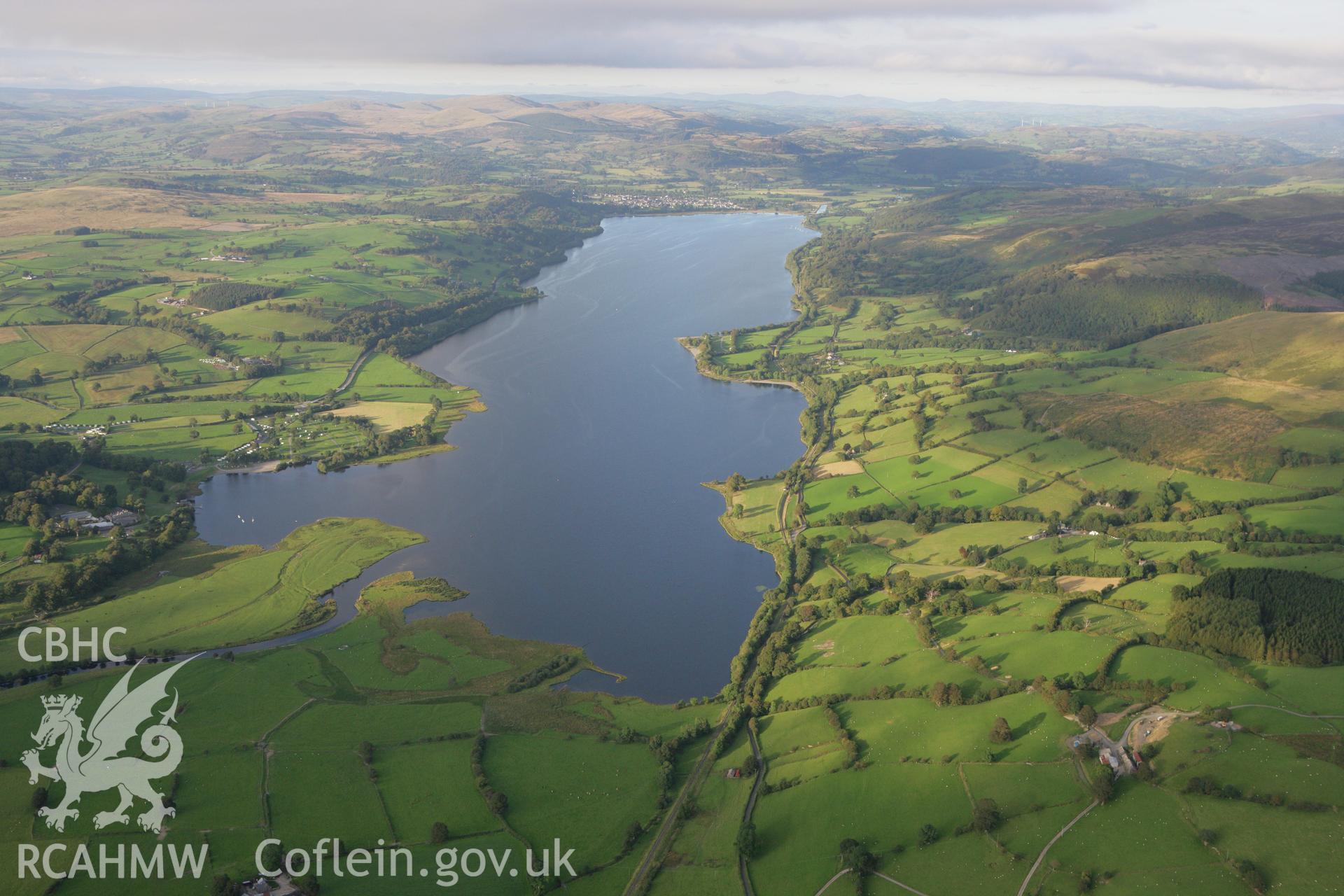 RCAHMW colour oblique aerial photograph of Llyn Tegid (Bala Lake), viewed from the south-west. Taken on 06 September 2007 by Toby Driver