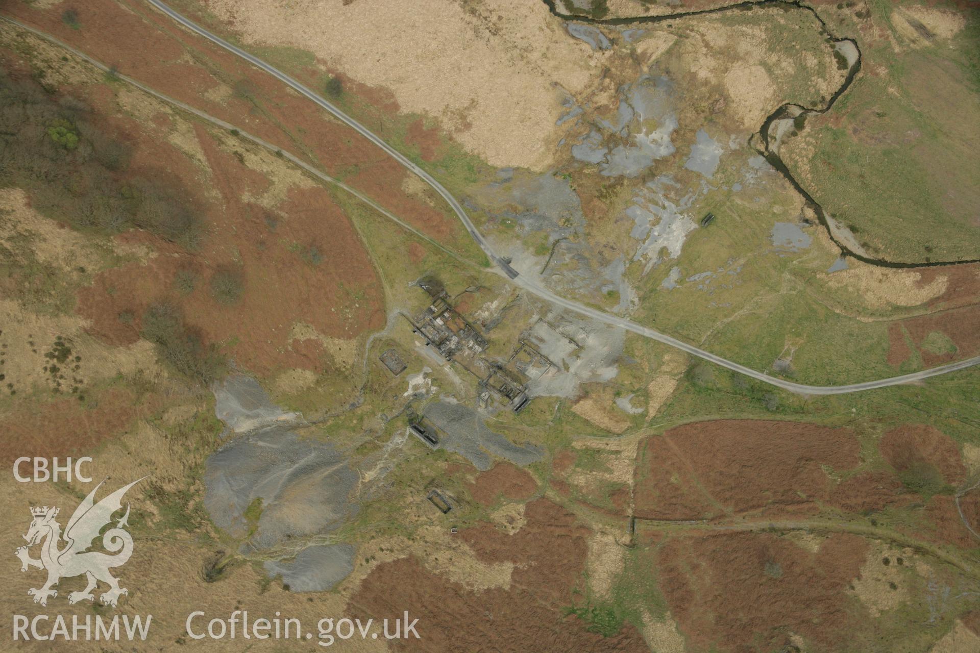 RCAHMW colour oblique aerial photograph of Bwlchglas Mine, East of Talybont. Taken on 17 April 2007 by Toby Driver