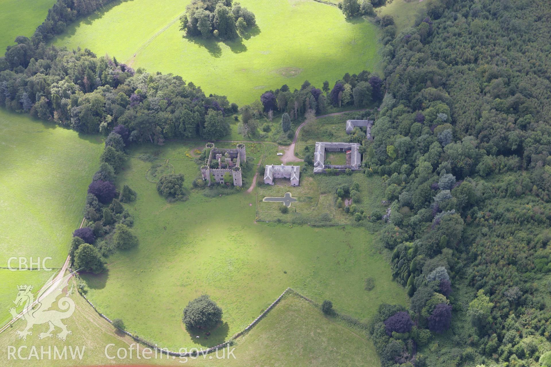 RCAHMW colour oblique aerial photograph of Ruperra Castle. Taken on 30 July 2007 by Toby Driver