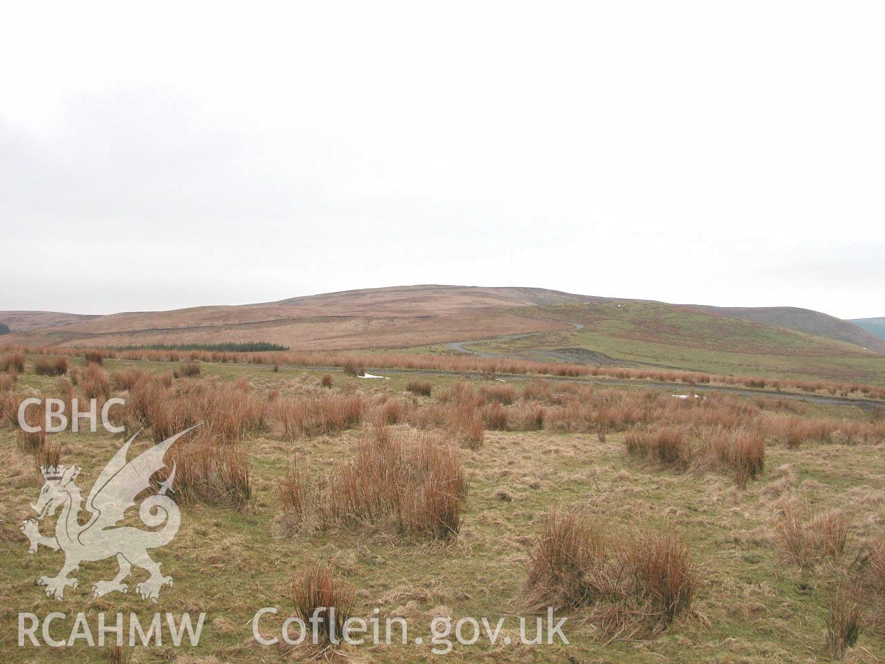 Colour photograph showing a view toward Y Foel, taken from T8.