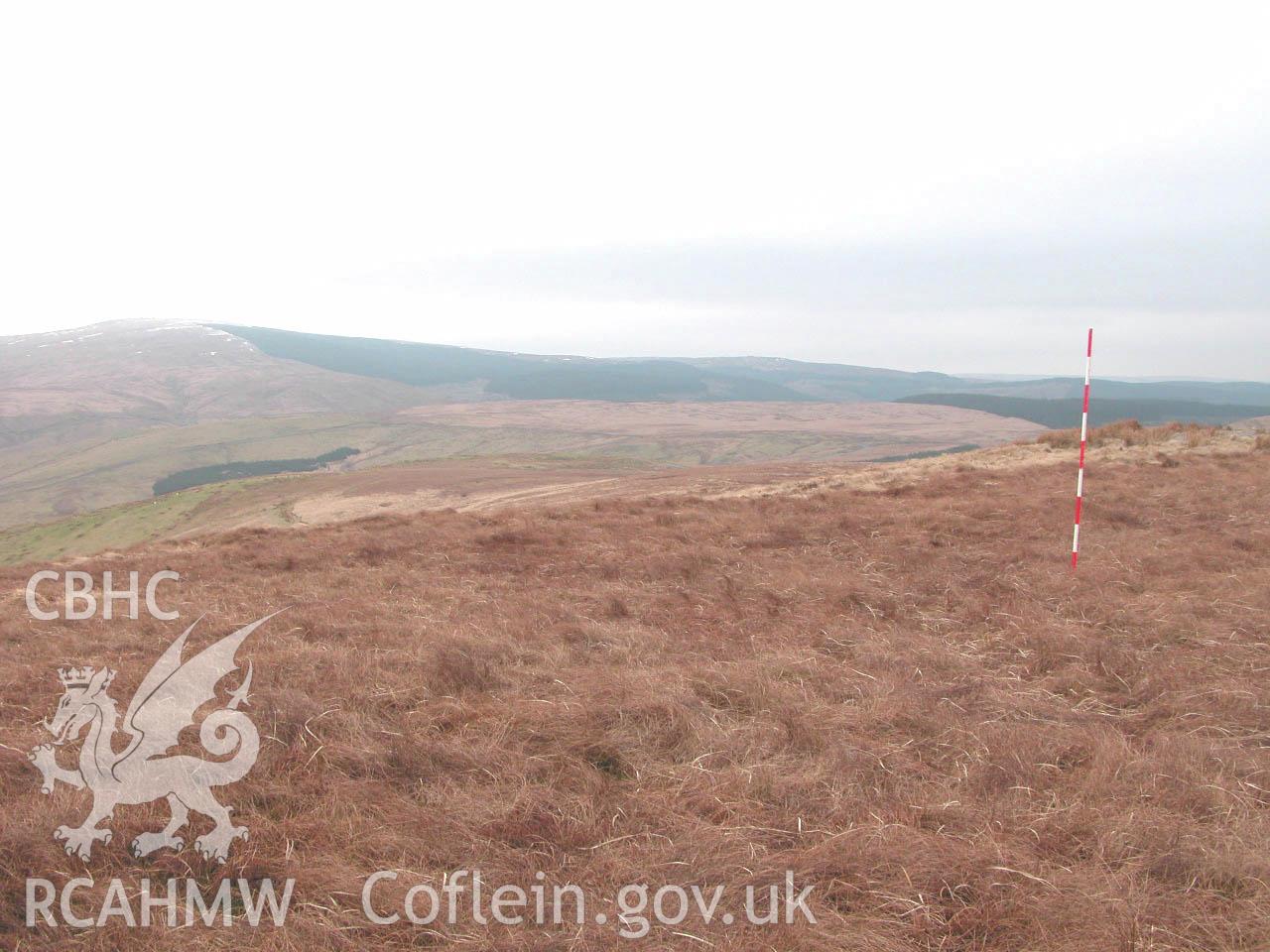 Colour photograph showing the proposed area of Turbine number 13, looking toward Arwystli cairn.