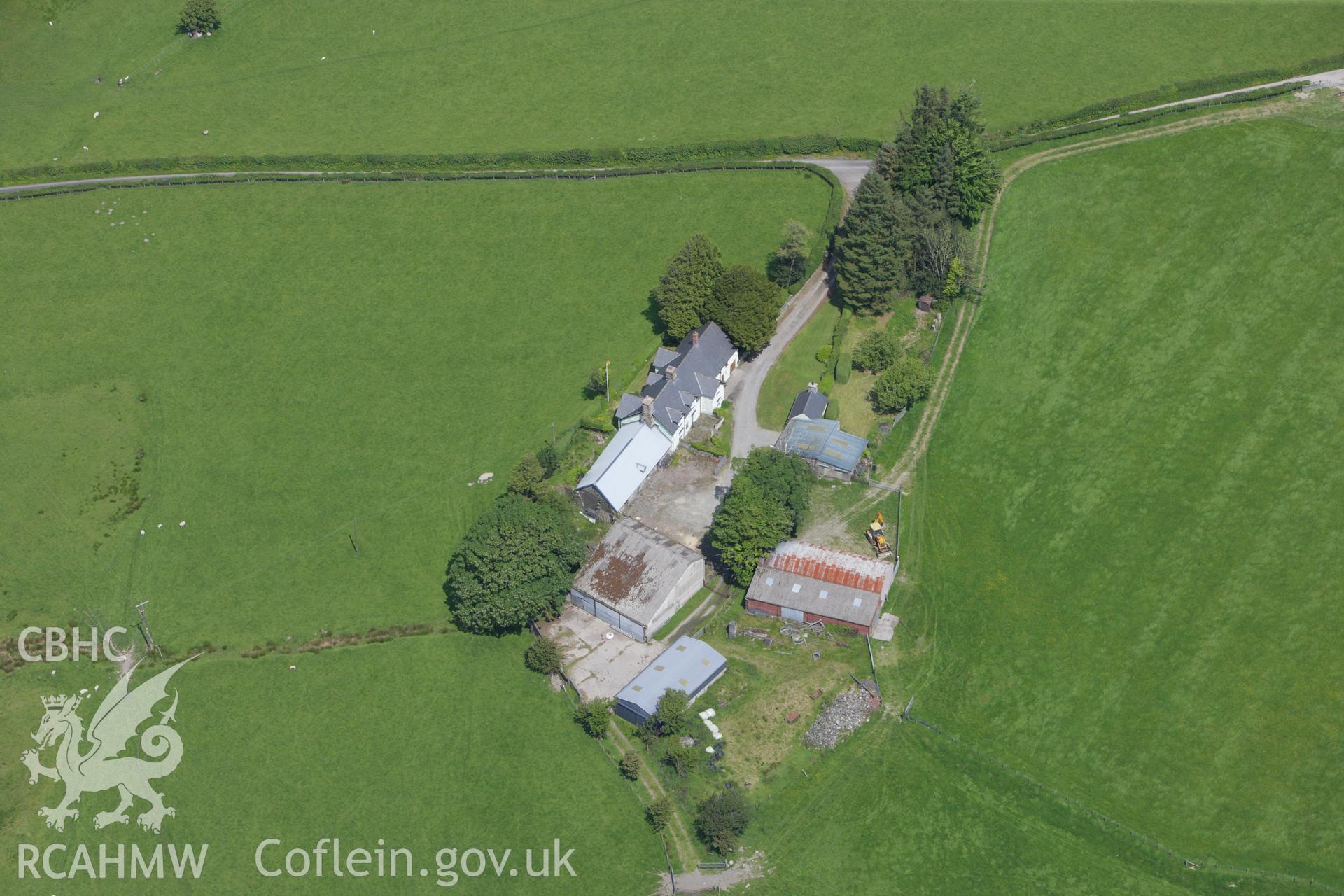 RCAHMW colour oblique aerial photograph of Cefn Caer Roman Fort, Pennal. Taken on 02 June 2009 by Toby Driver