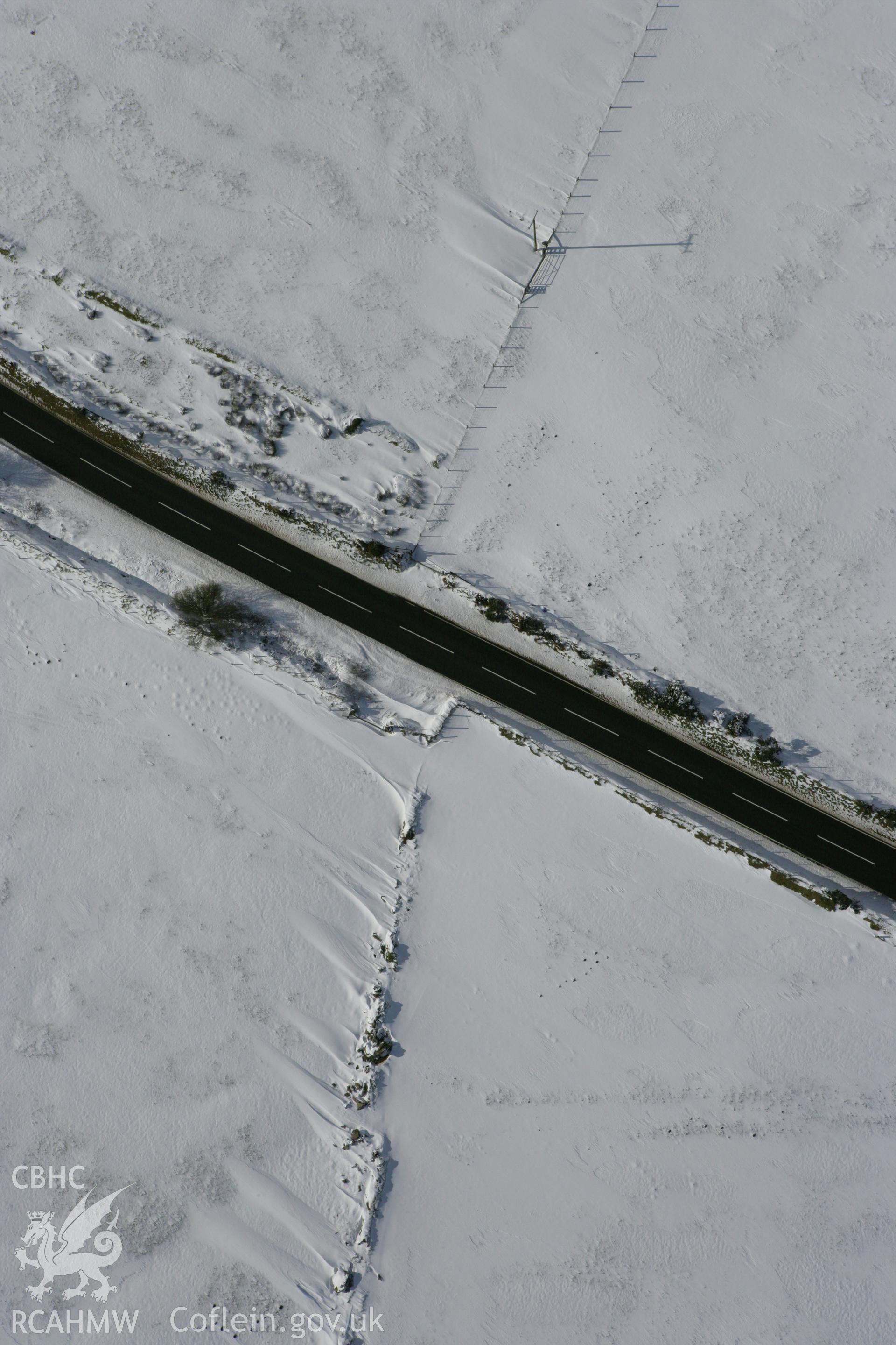 RCAHMW colour oblique photograph of Snow below Banc Du, a non-archaeological shot. Taken by Toby Driver on 06/02/2009.