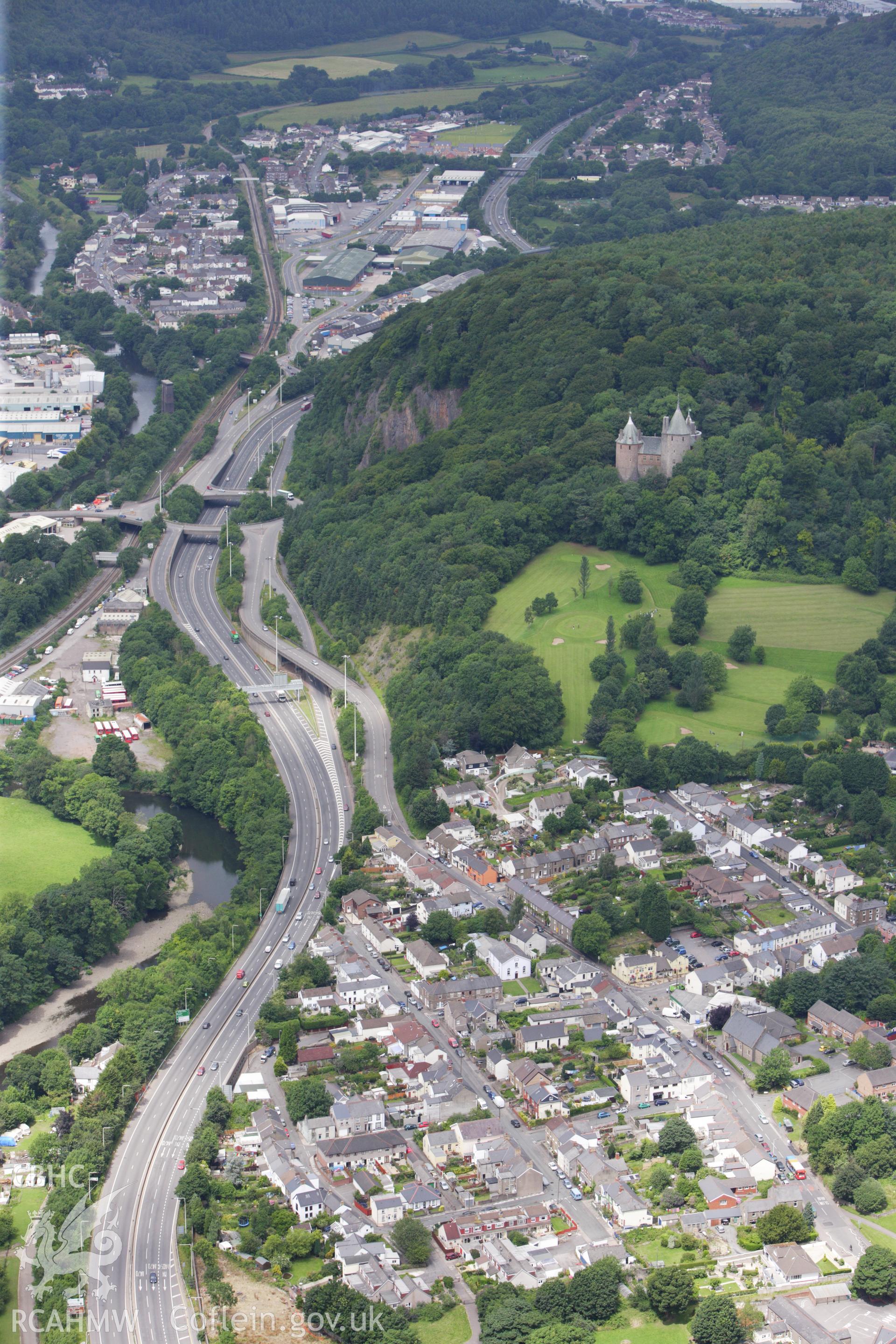RCAHMW colour oblique aerial photograph of Castell Coch, Tongwynlais. Taken on 09 July 2009 by Toby Driver