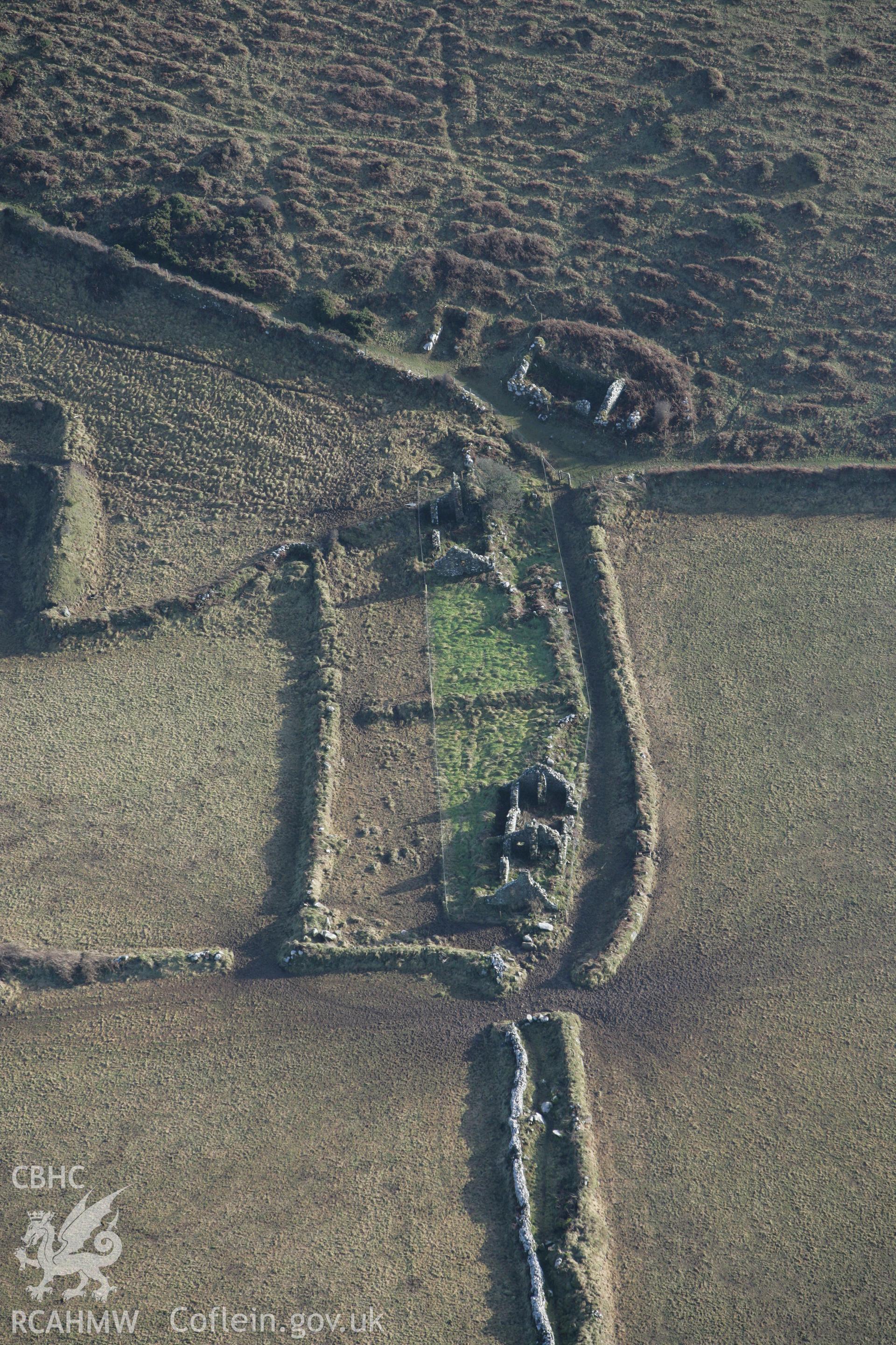 RCAHMW colour oblique aerial photograph of the Quaker village at Maes-y-Mynydd. Taken on 28 January 2009 by Toby Driver