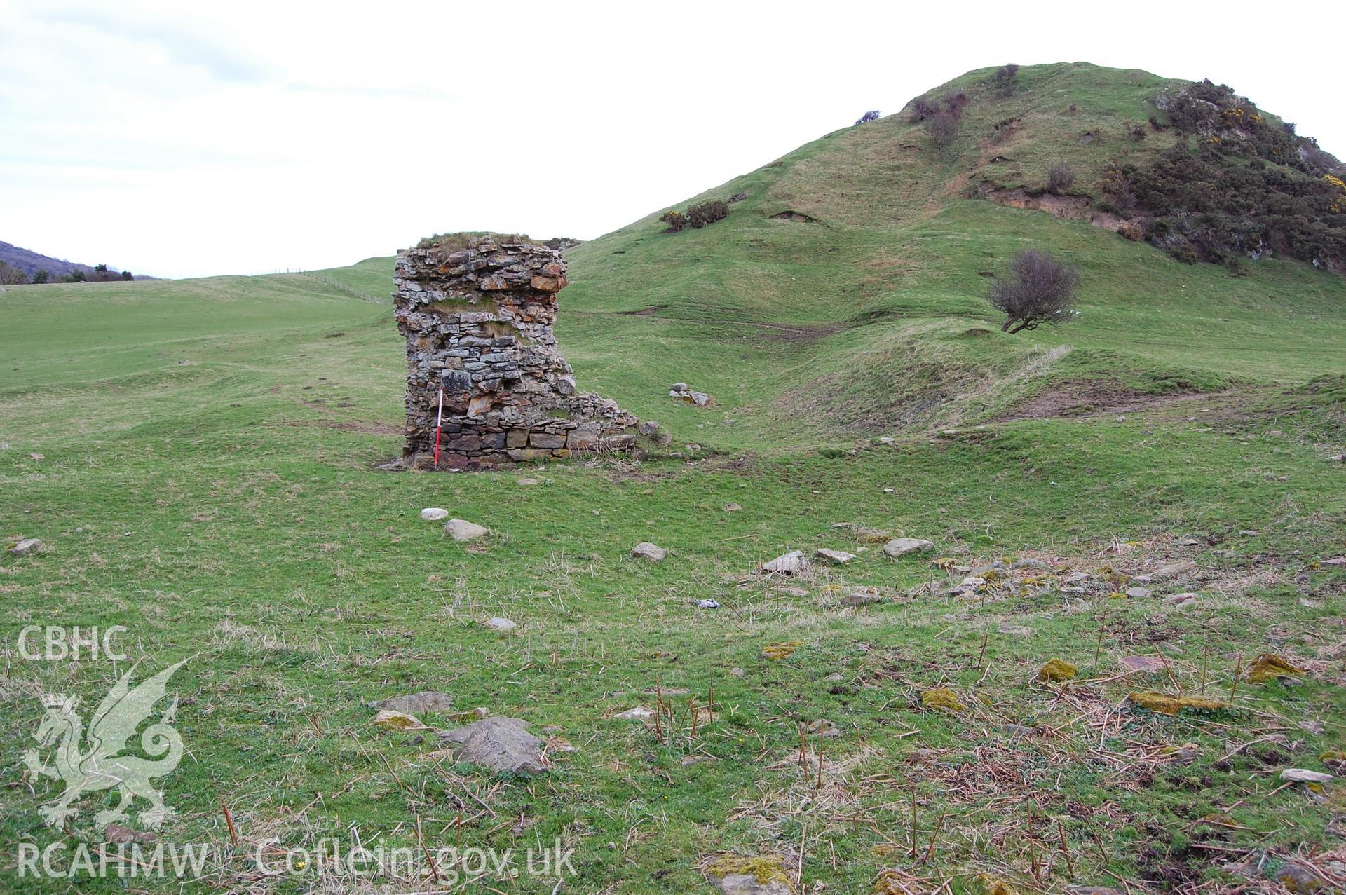 Digital photograph from an archaeological assessment of Deganwy Castle, carried out by Gwynedd Archaeological Trust, 2009. North gate.