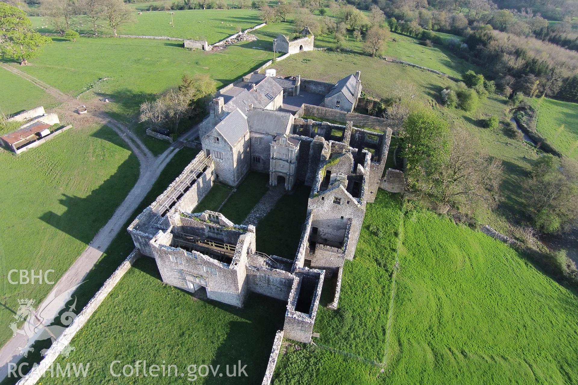 Digital aerial photograph showing Old Beaupre.