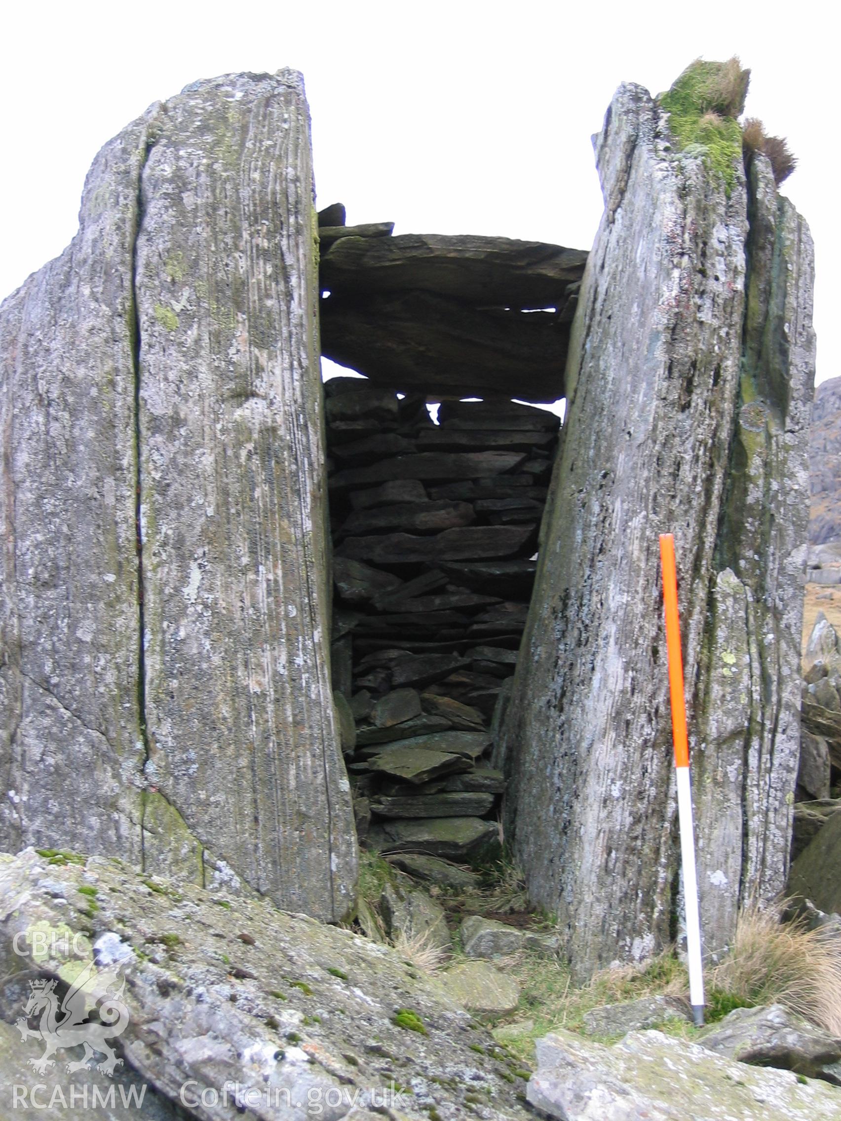 Photograph of Dyffryn Mymbyr Sheep Shelter V taken during Upland Survey by staff of EAS Contracts.