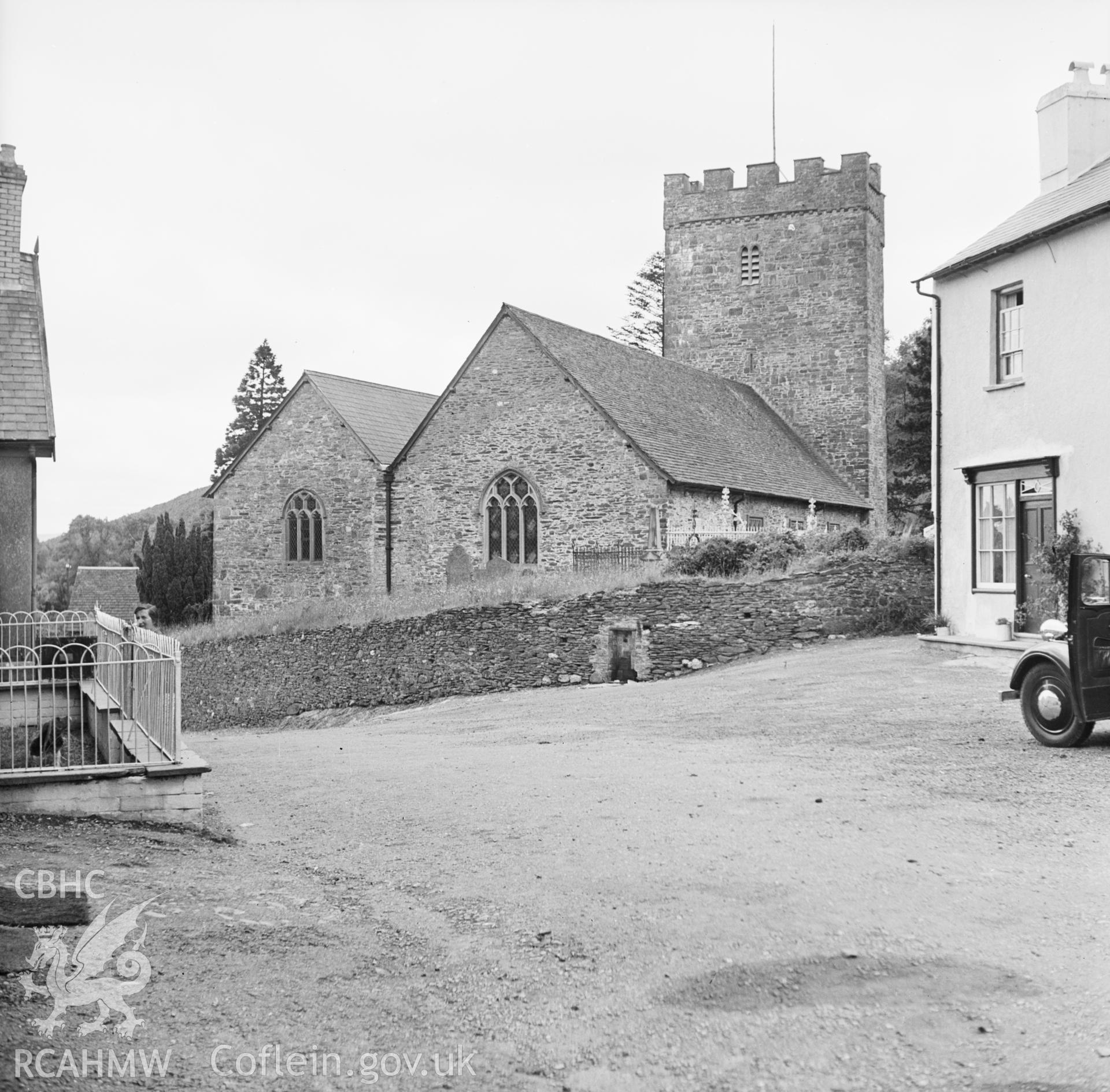 Exterior view of St Teilo's Church, taken by Miss Wight, 1965.