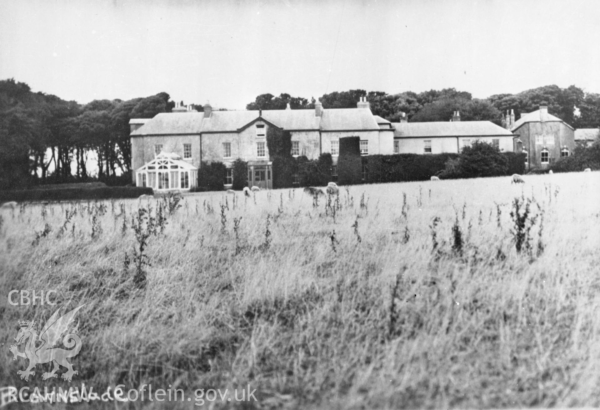 Black and white acetate negative showing Brownslade, Pembrokeshire.