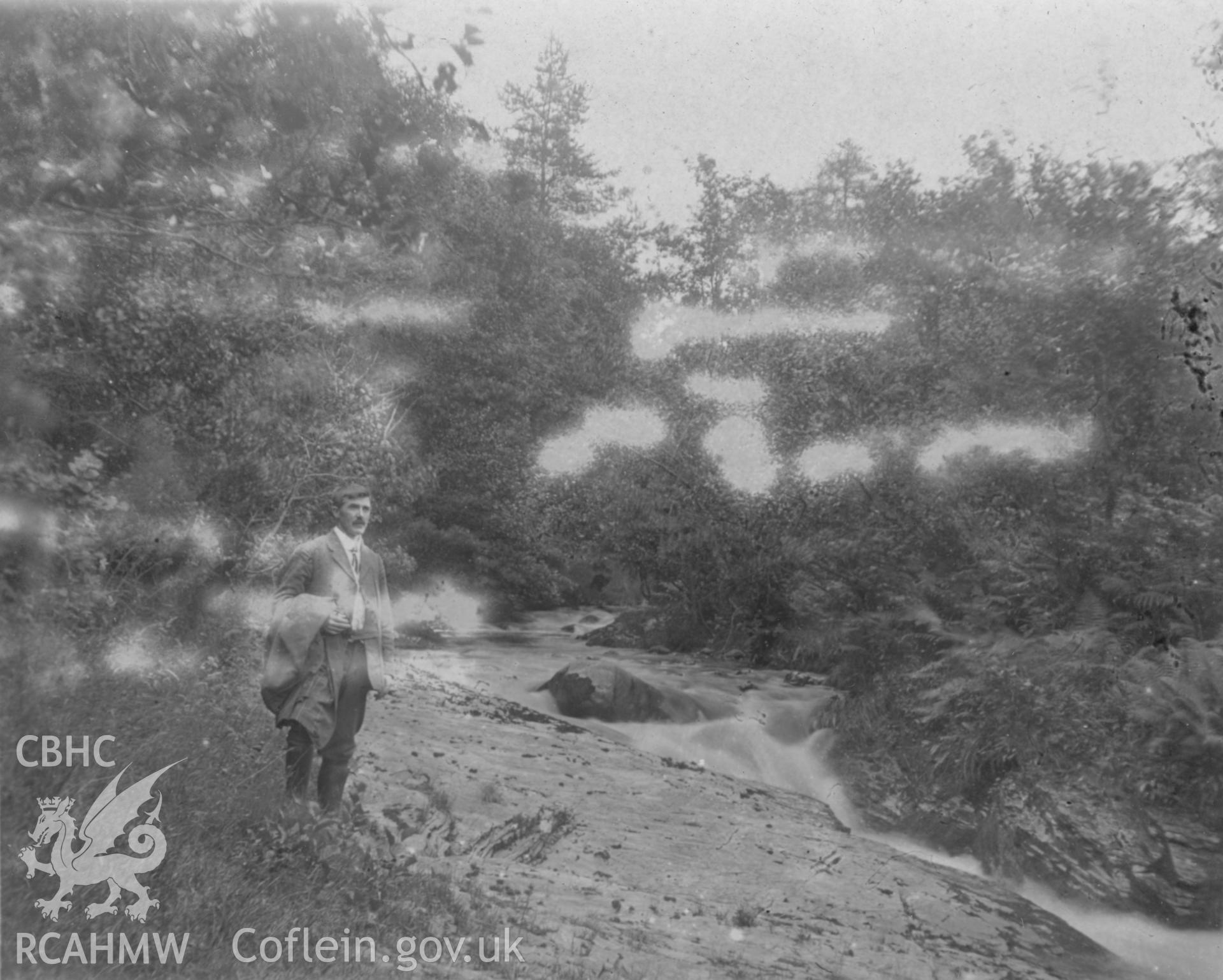 'Glaslyn-cwmtawel above Abbey 1912'. Digitised from a photograph album showing views of Aberystwyth and District, produced by David John Saer, school teacher of Aberystwyth. Loaned for copying by Dr Alan Chamberlain.