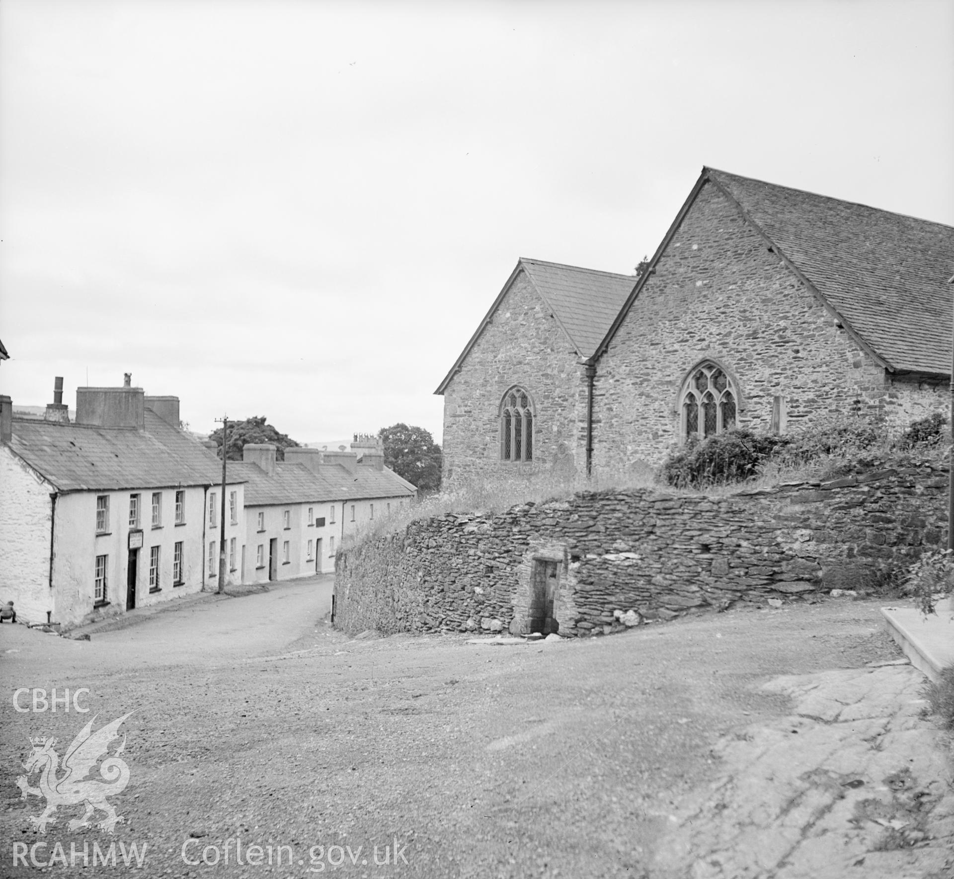 Exterior view of St Teilo's Church, taken by Miss Wight, 1965.