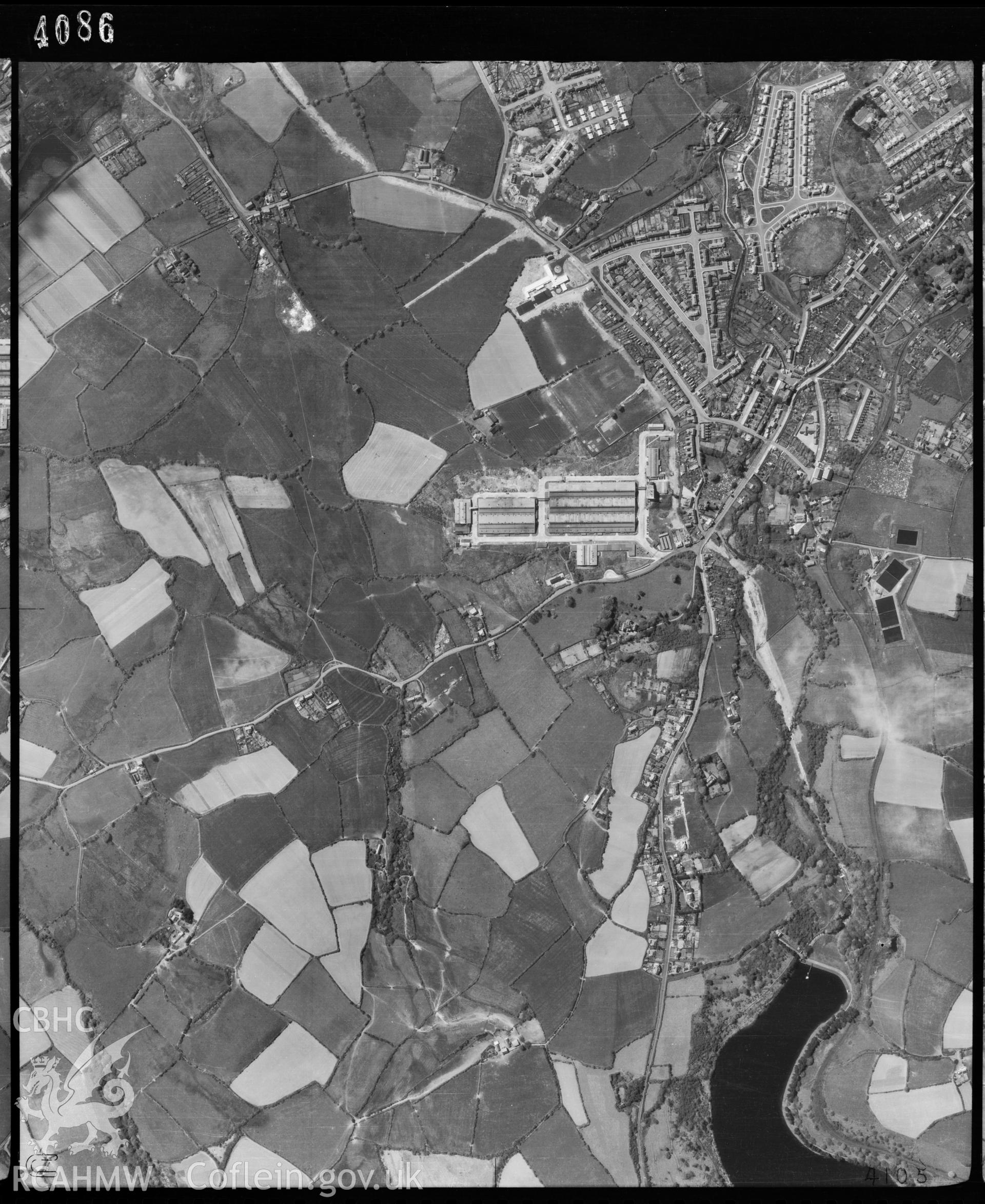 Black and white vertical aerial photograph taken by the RAF on 17/05/1951 centred on SN52370240 at a scale of 1:10000. The photograph includes part of Llanelli Rural community in Carmarthenshire.