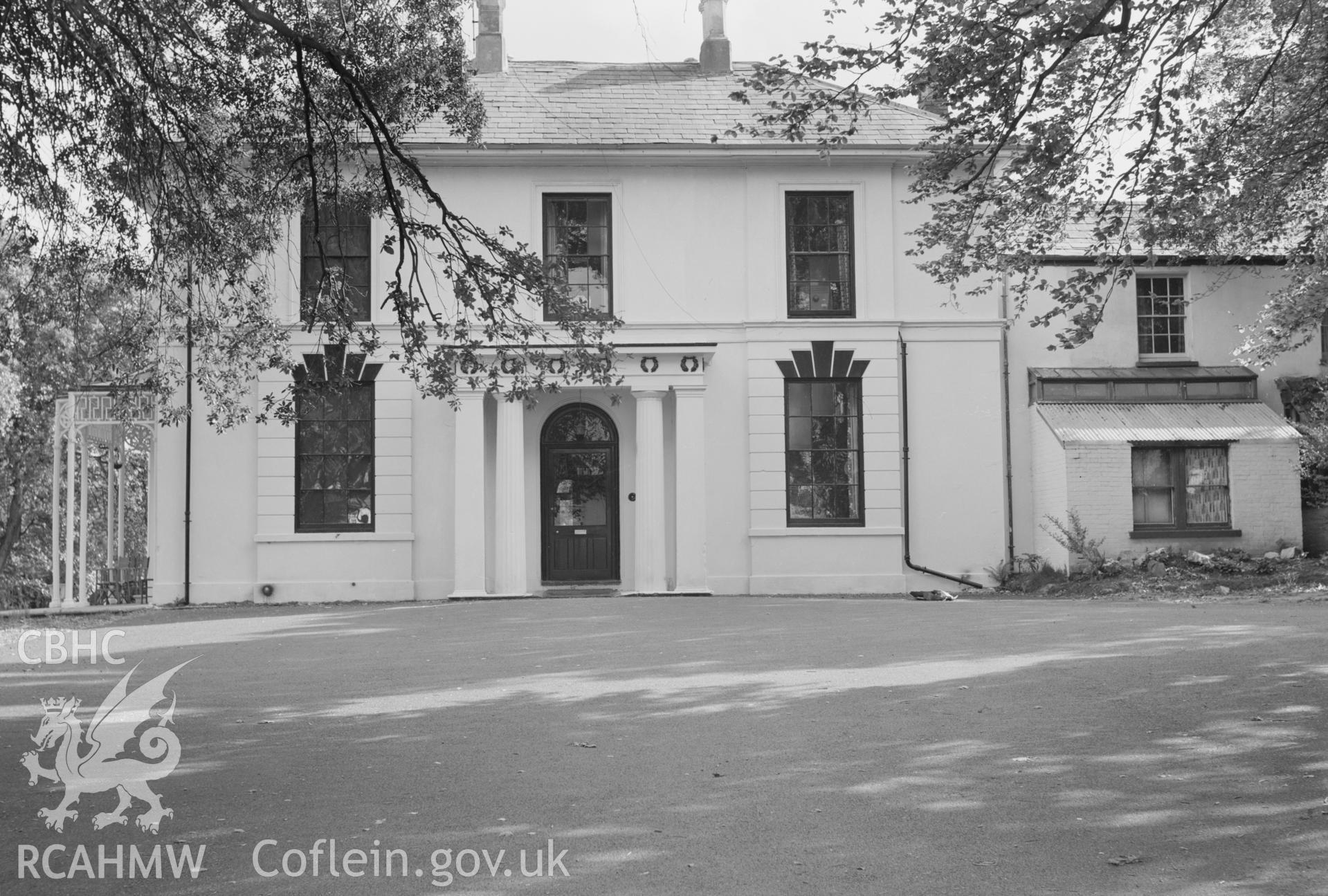 Norton House Hotel, Oystermouth; one black and white photograph produced by E.G. Holt, May 1962.