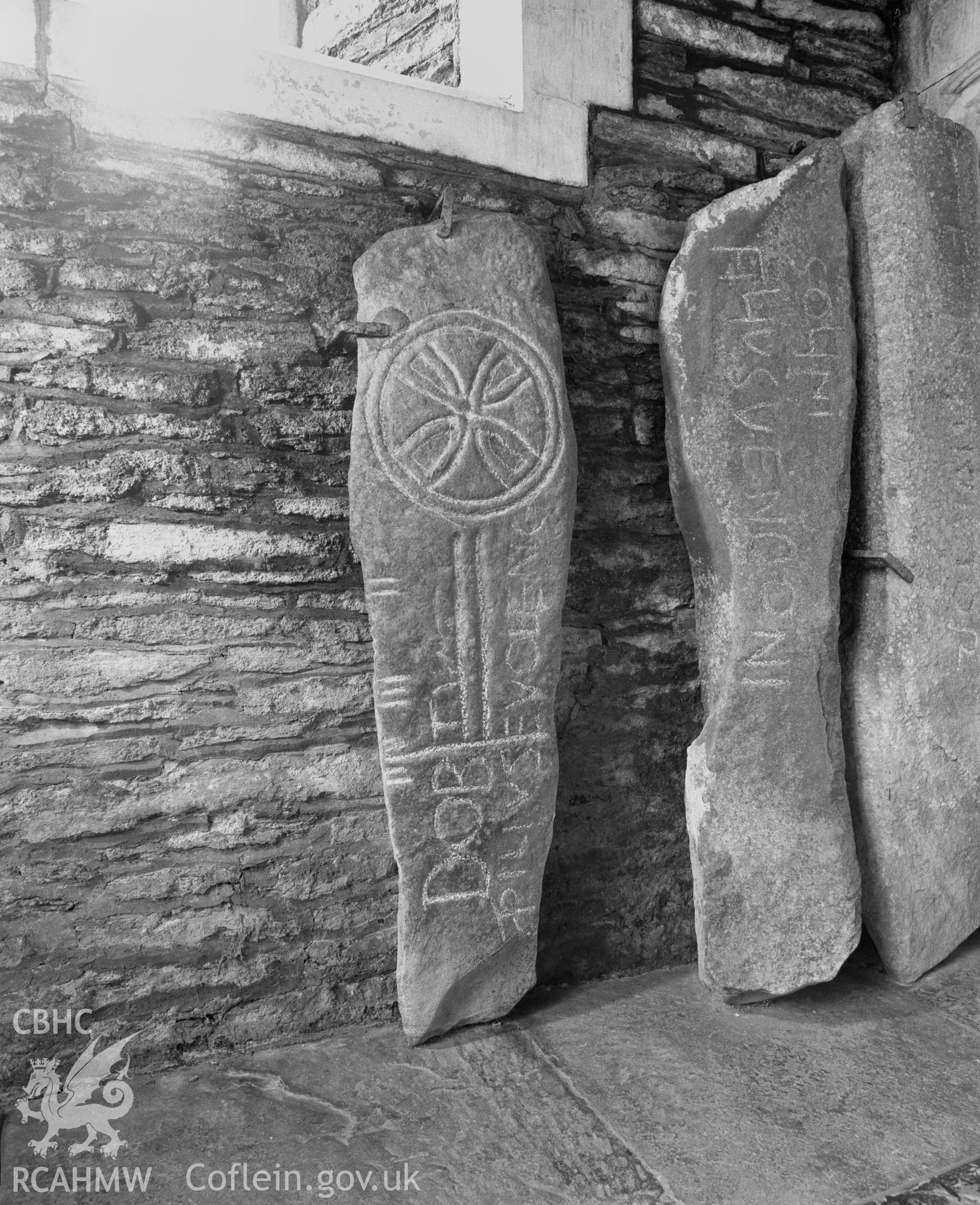 View of the inscribed stone inside the church.