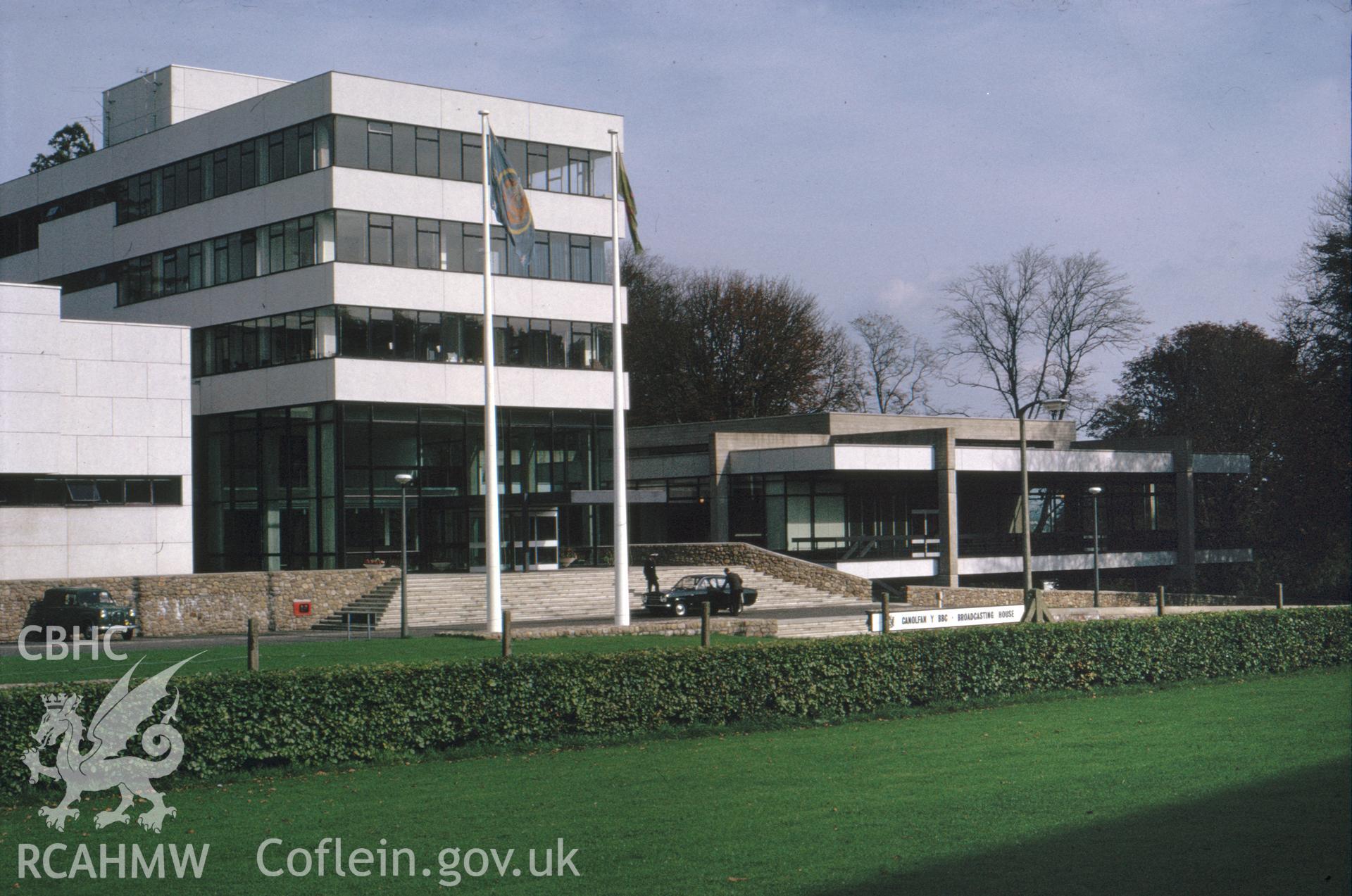 Exterior view of BBC Broadcasting House, Llandaff.