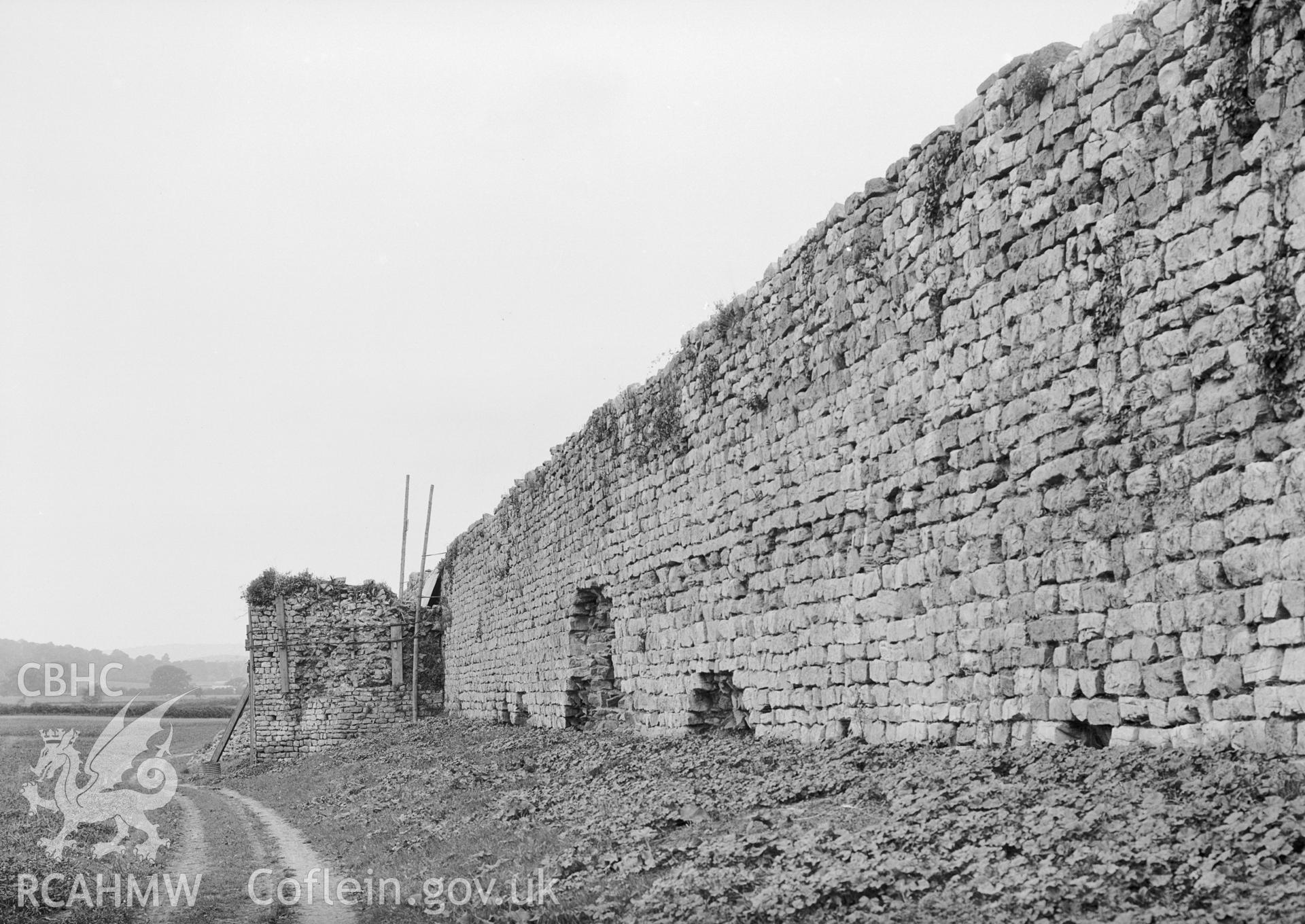 View of south wall of Caerwent Roman City