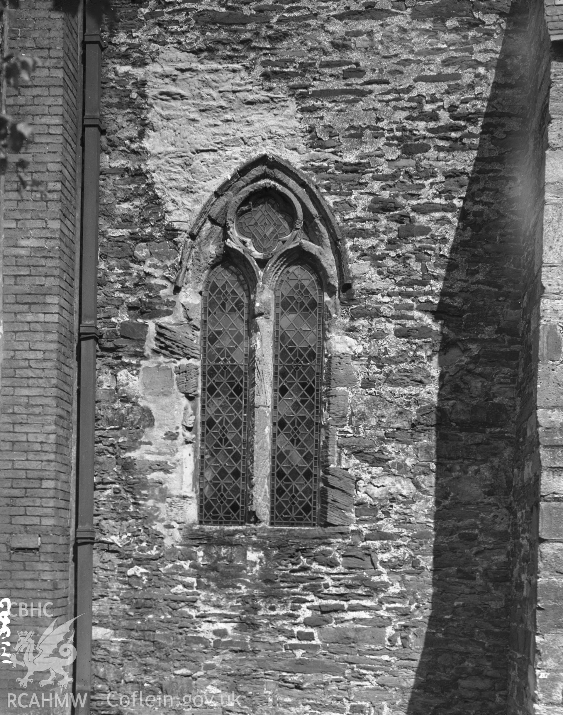 Detail view of window at St Marys Church Conwy taken in 10.09.1951