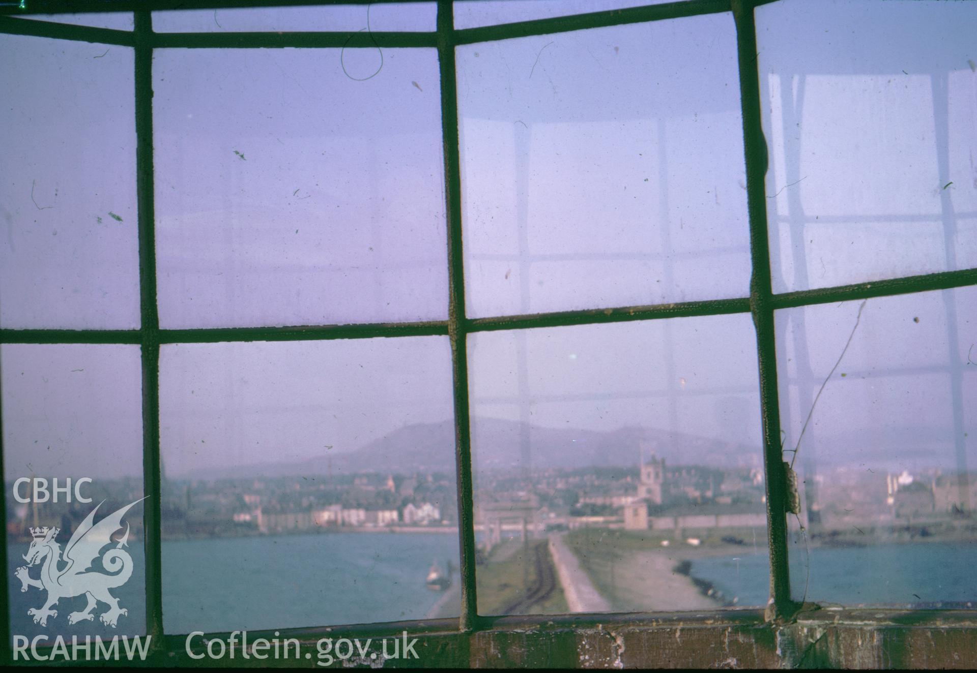 Colour slide of Salt Island Lighthouse showing view from the lantern.