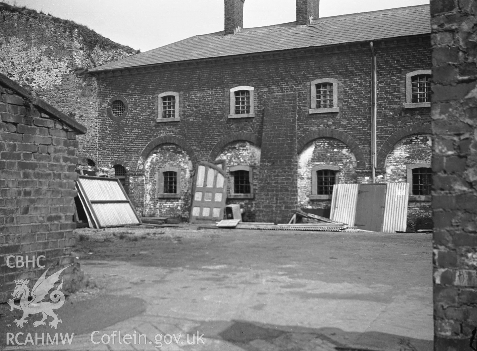 Derelict yard at Carmarthen Gaol.