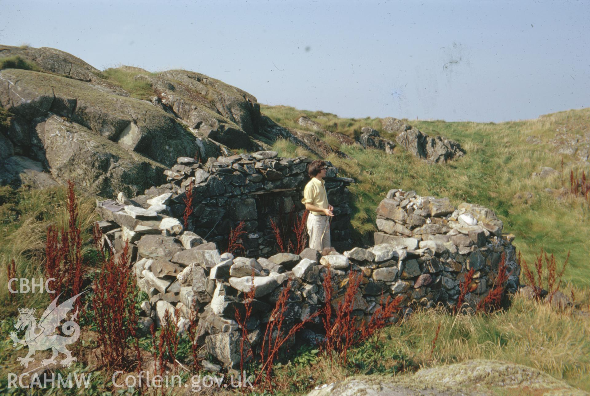 Colour slide showing the remains of the buoy keepers house.