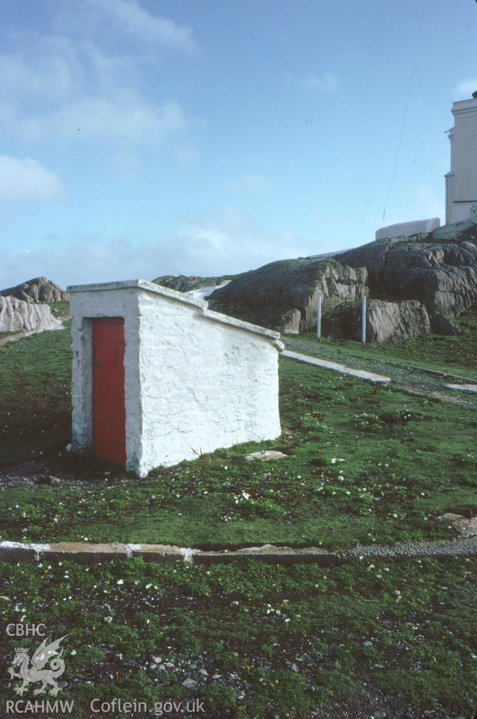 Colour slide showing the well house.