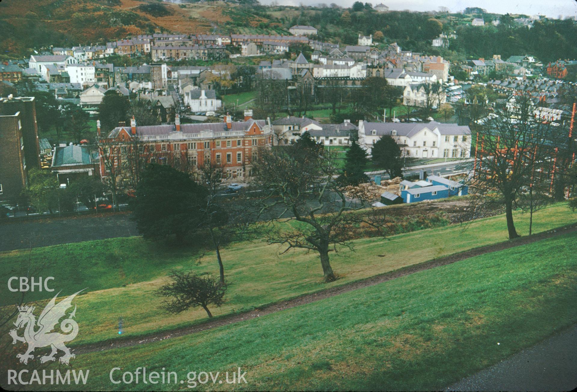Colour slide showing site of Celtic monastery at Bangor.
