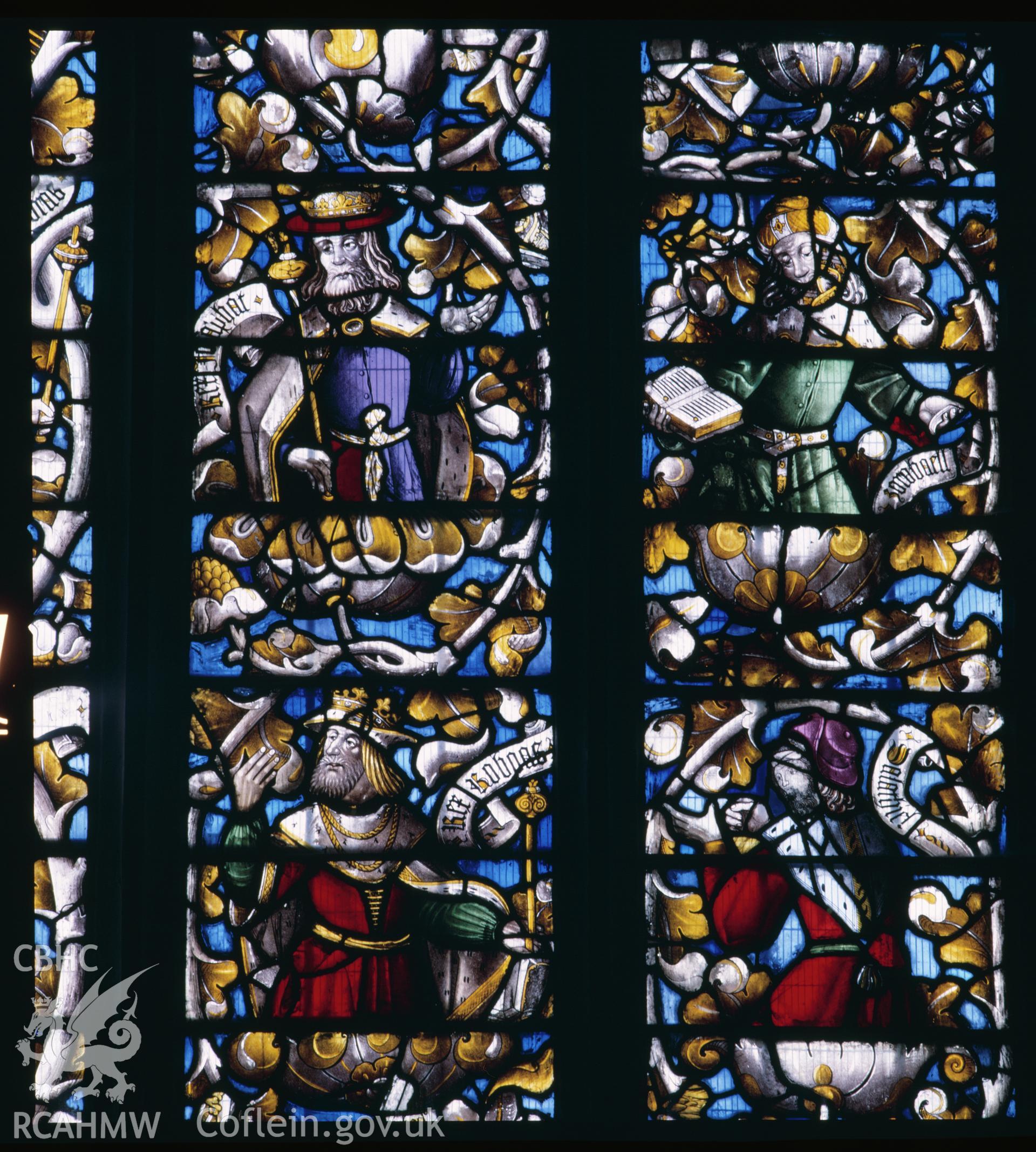 Interior: Stained glass window detail