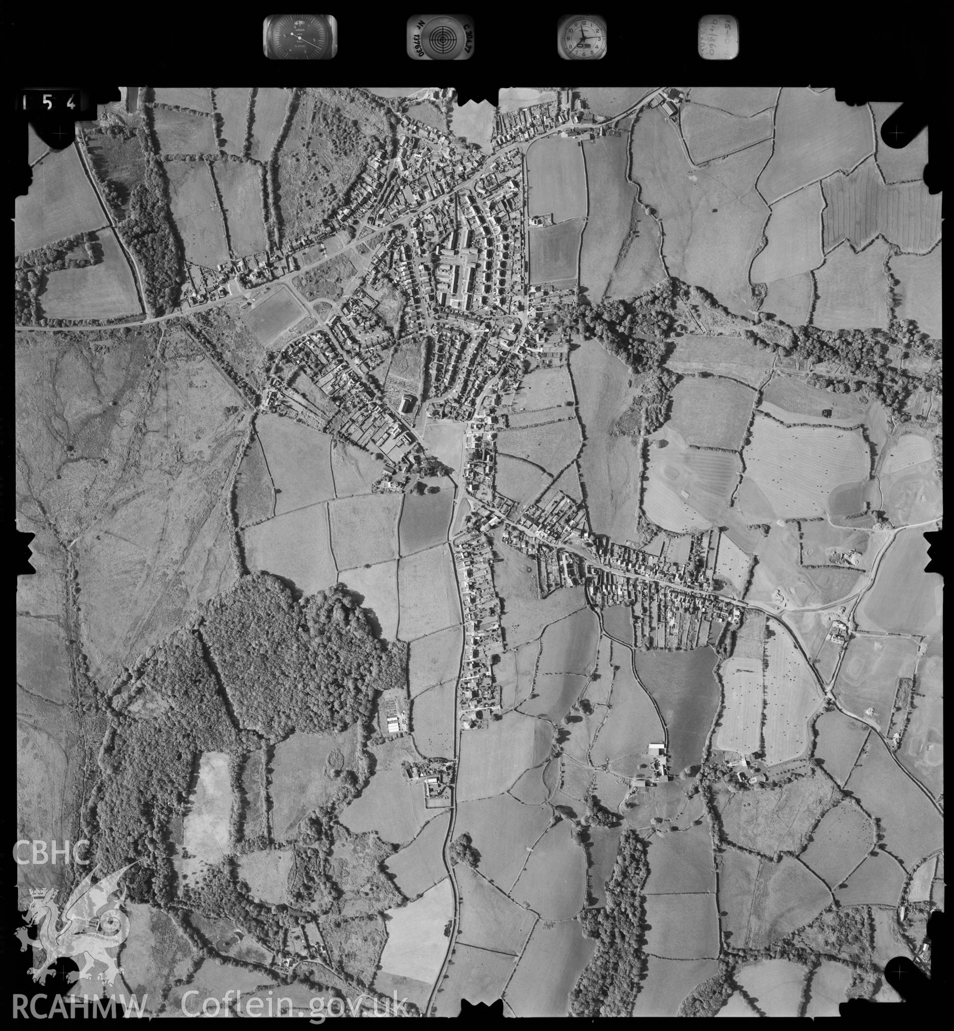 Digitized copy of an aerial photograph showingThree Crosses area, Glamorgan, taken by Ordnance Survey, 1994.