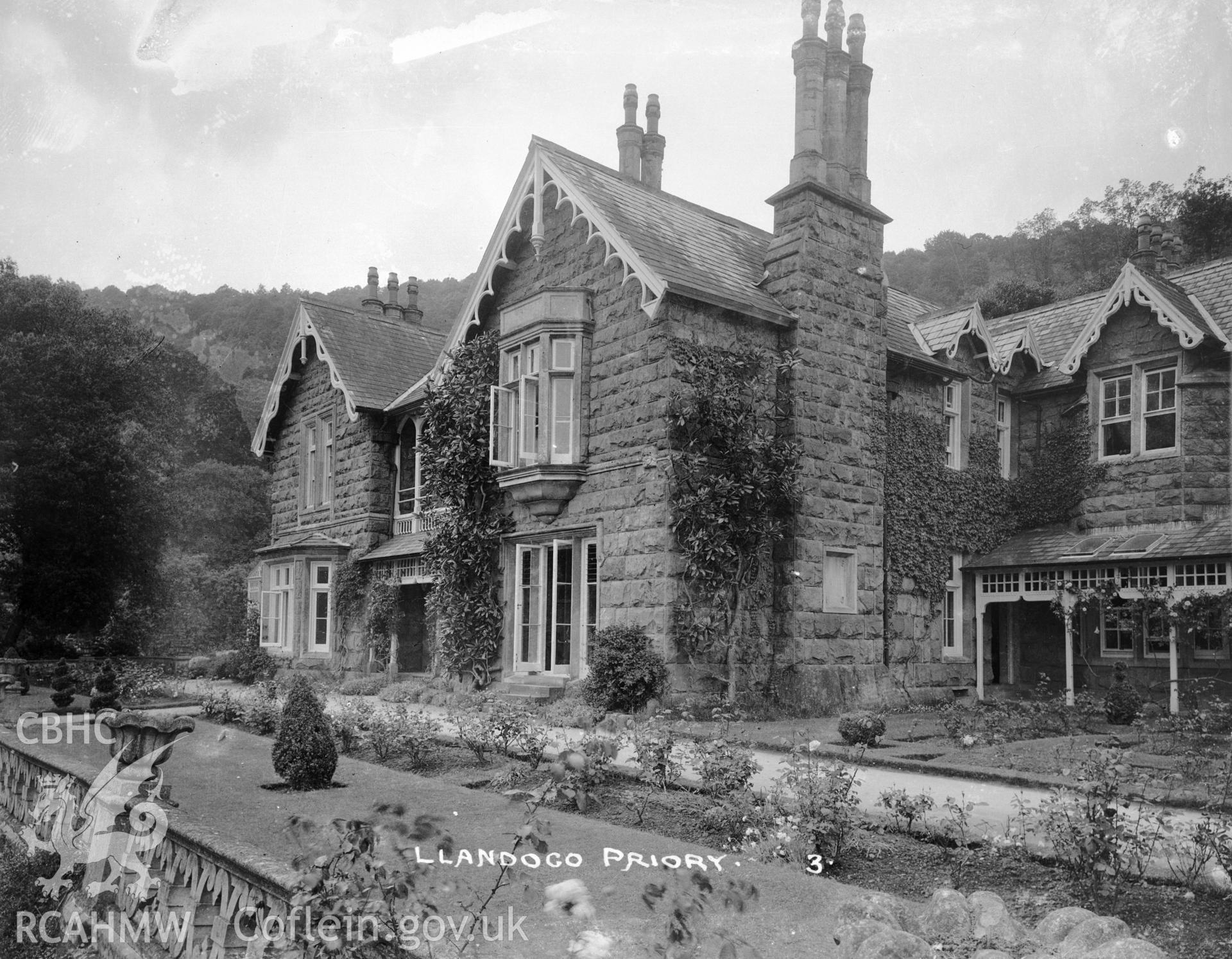 Landscape view of Llandogo Priory.