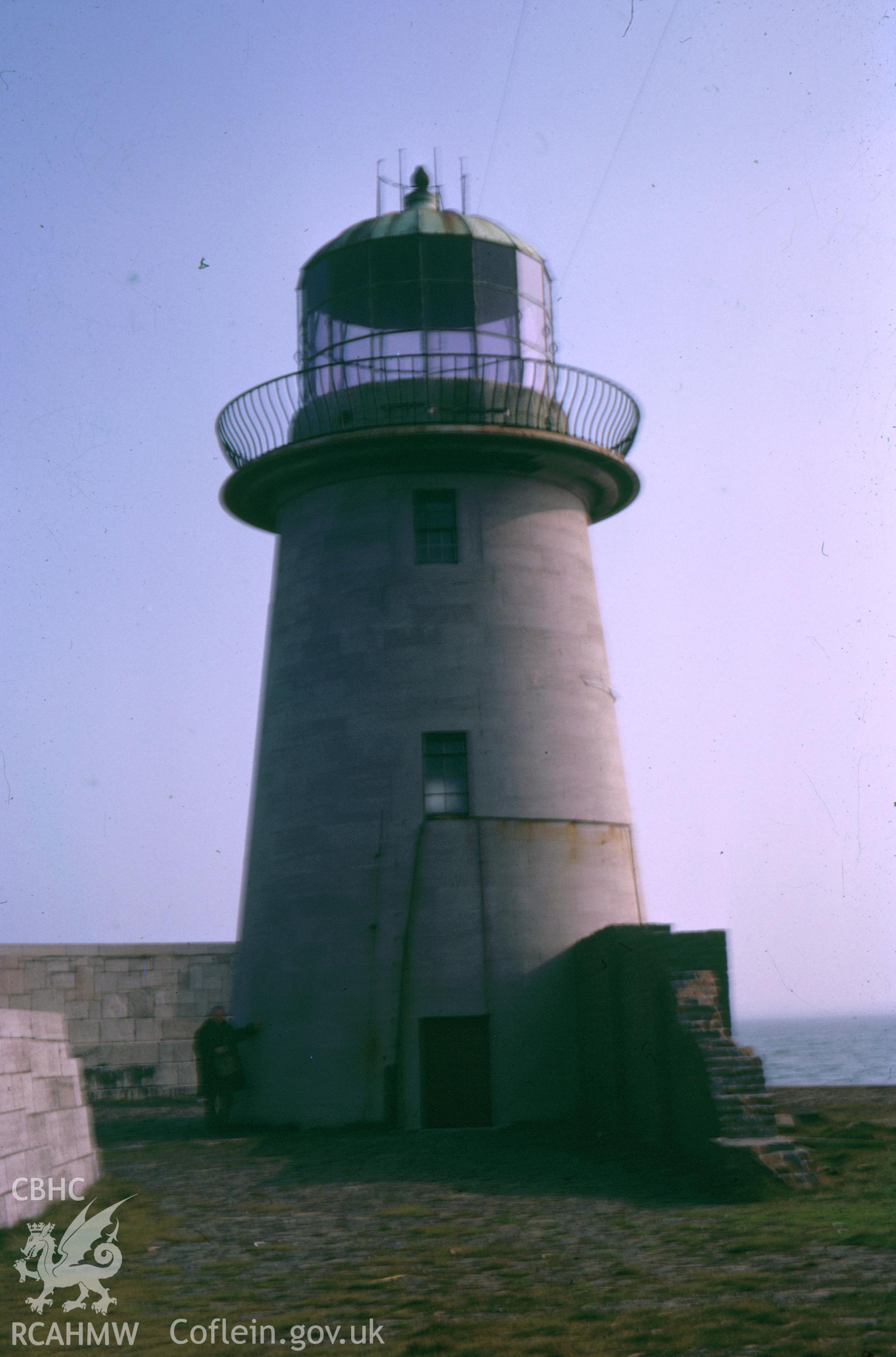 Colour slide showing general view of Salt Island Lighthouse.