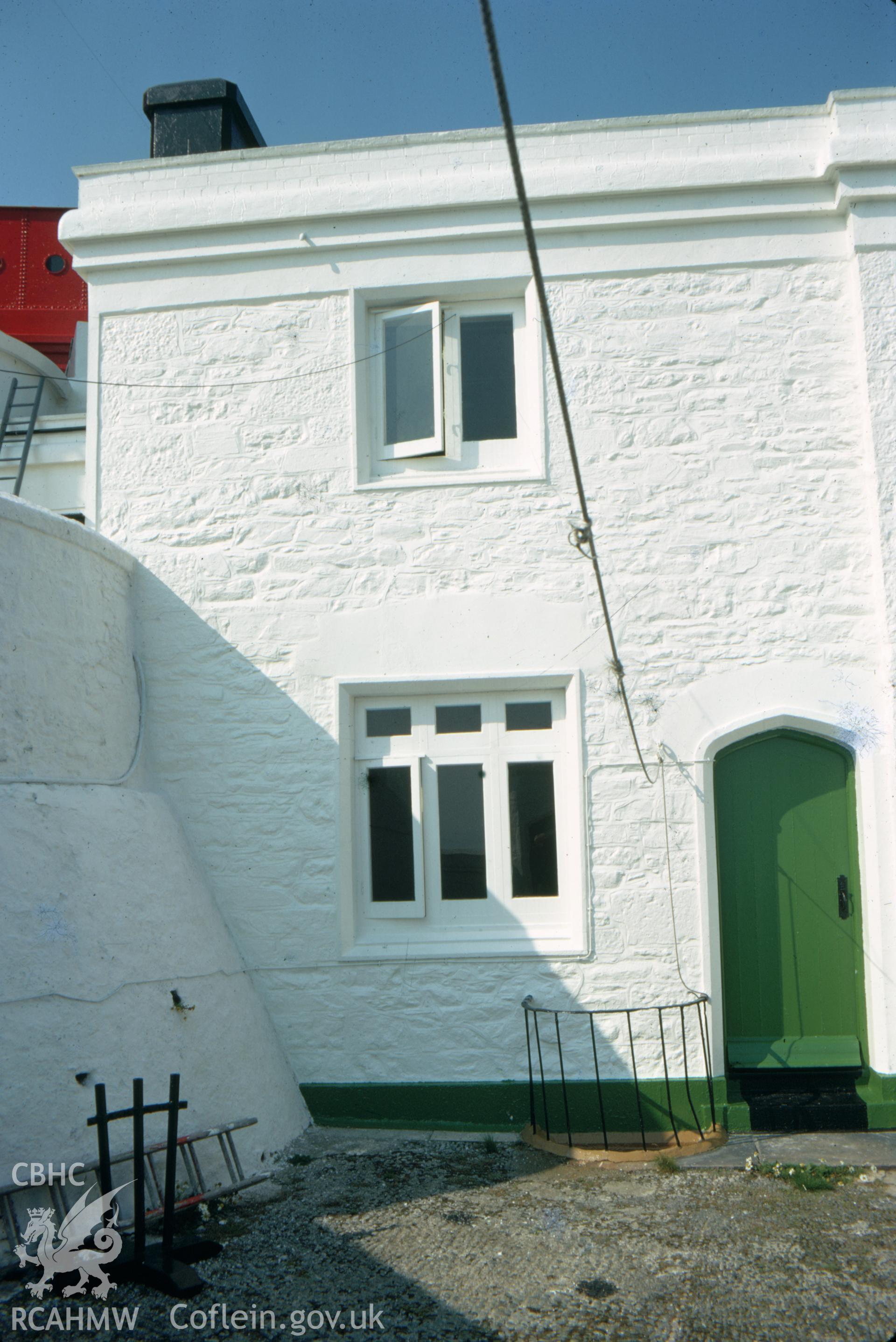 Colour slide showing the old part of the lighthouse.