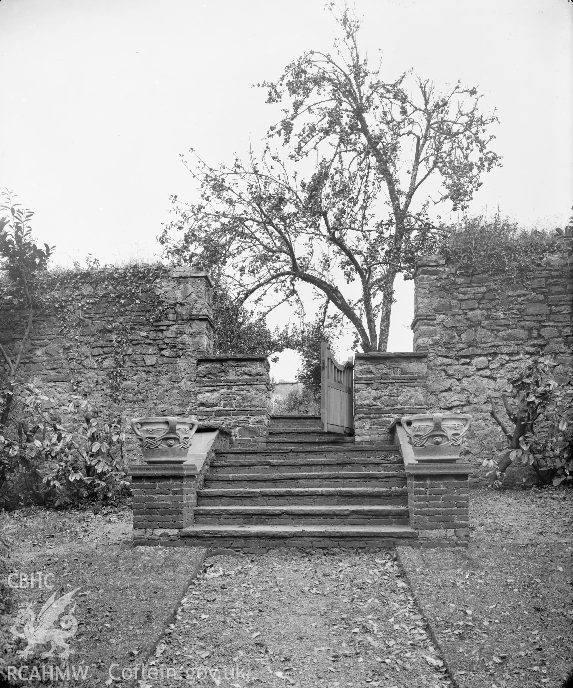 Outsize glass plate negative showing Coomb House.