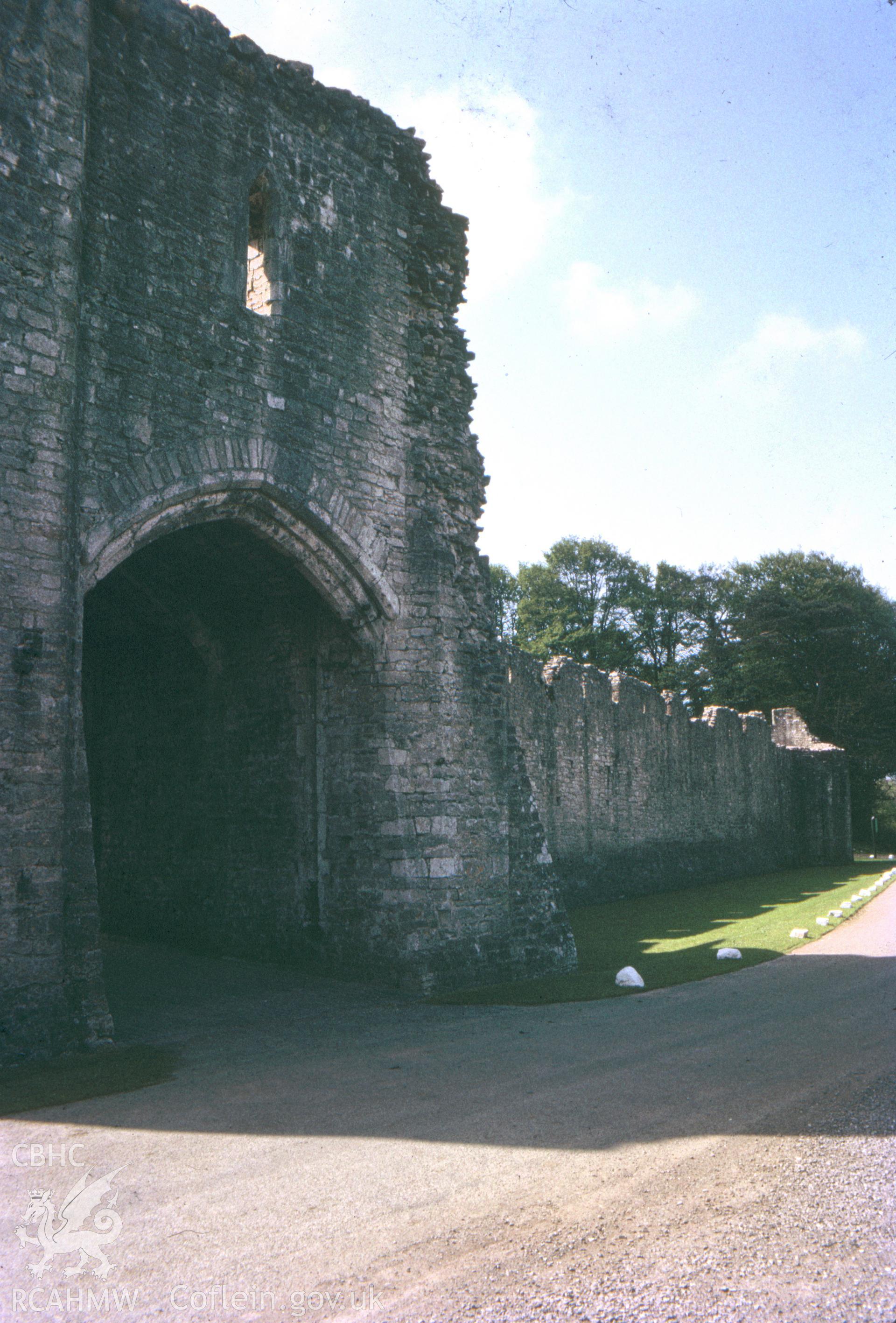 Colour slide showing Ewenny Priory.