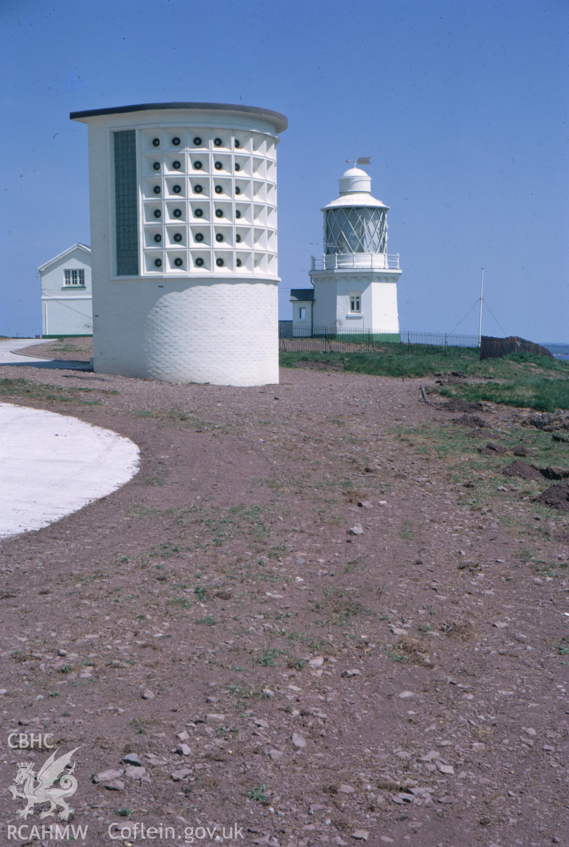 Colour slide showing St Ann's Lighthouse.