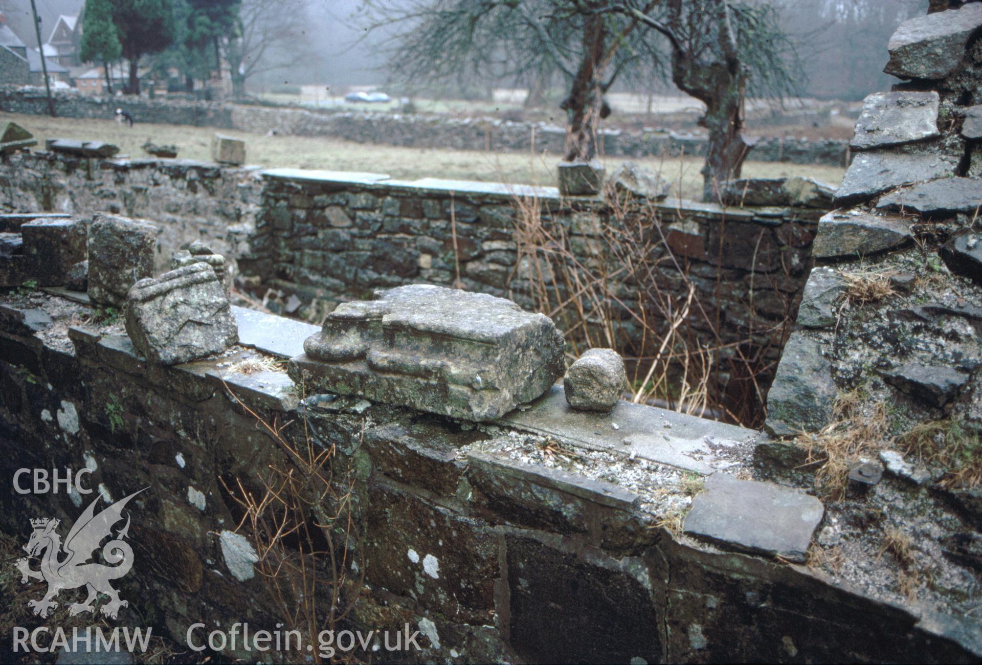 Colour slide showing view of Whitland Abbey.