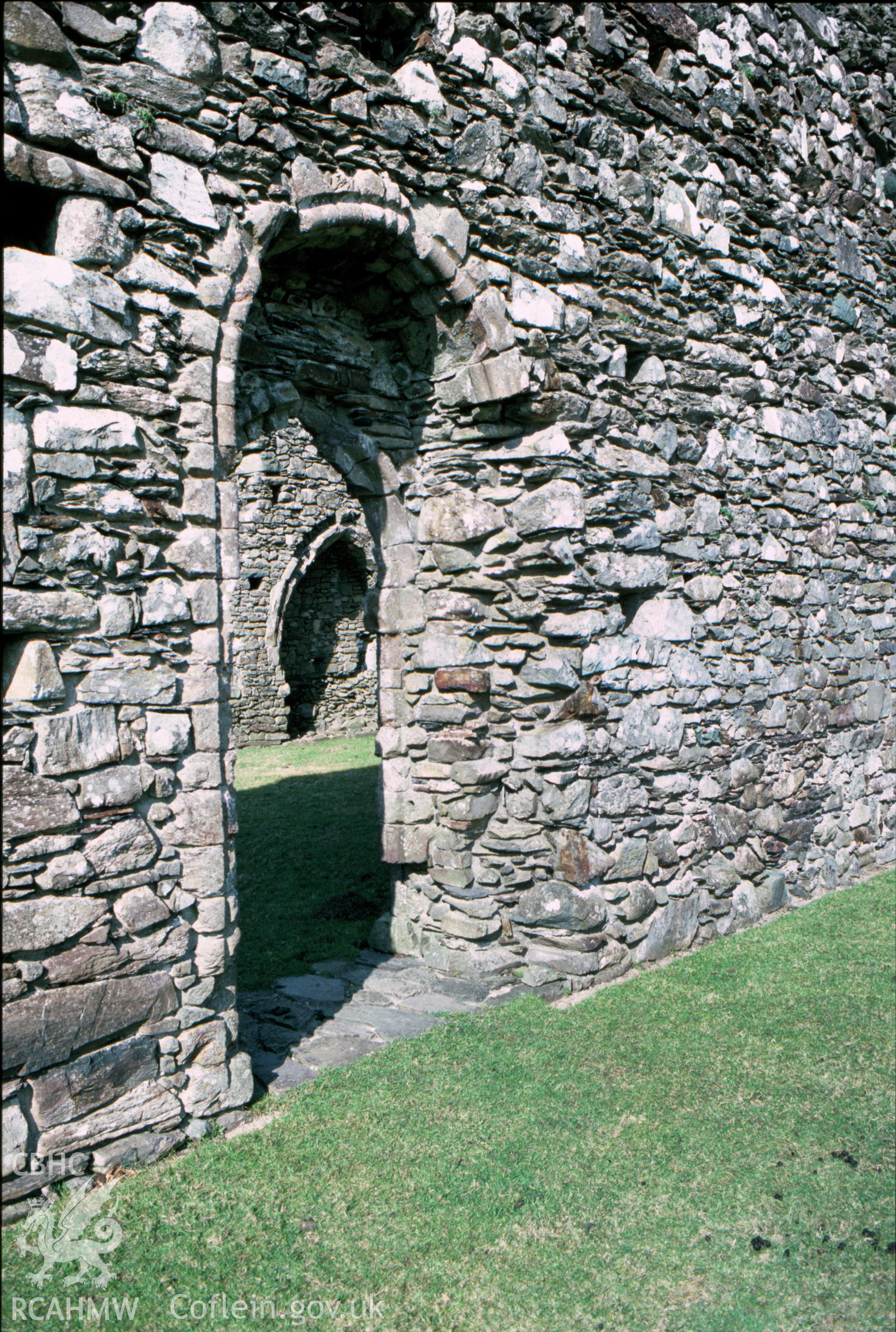 Colour slide showing Cymmer Abbey.