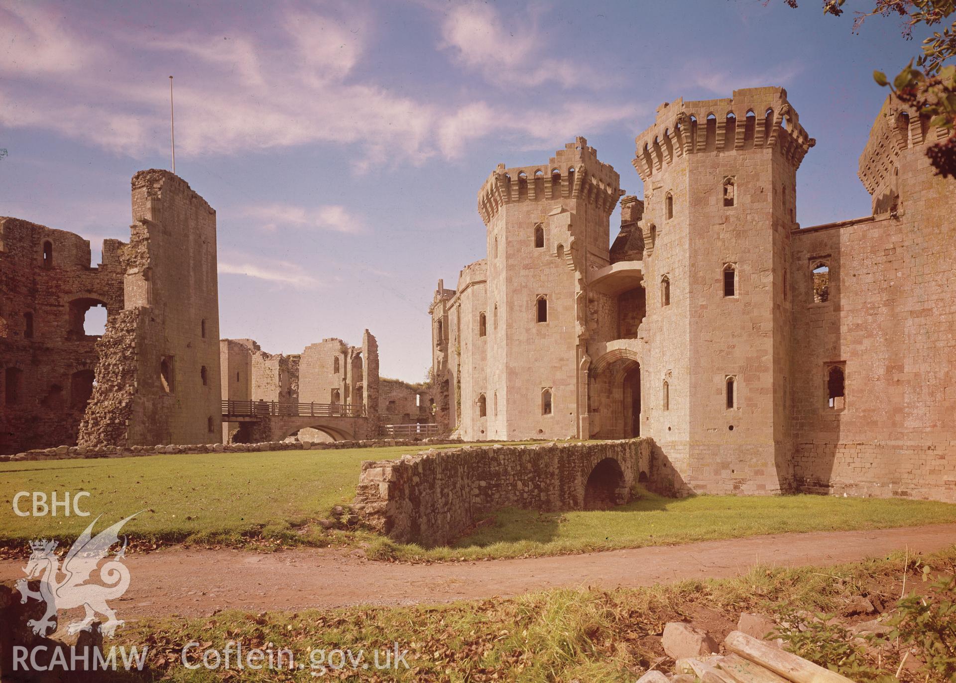 D.O.E photograph of Raglan Castle.