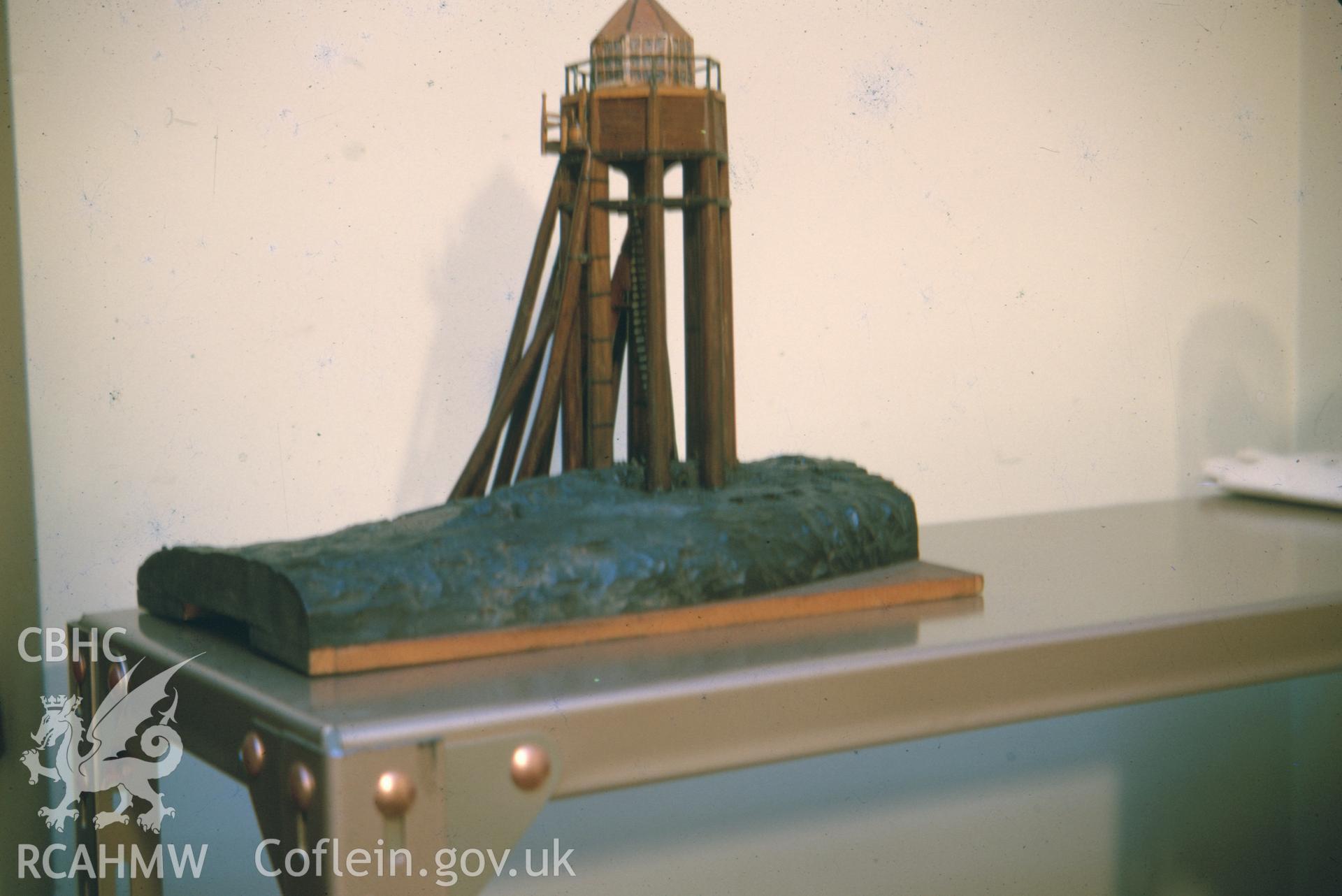 Colour slide showing model of the eighteenth-century lighthouse.