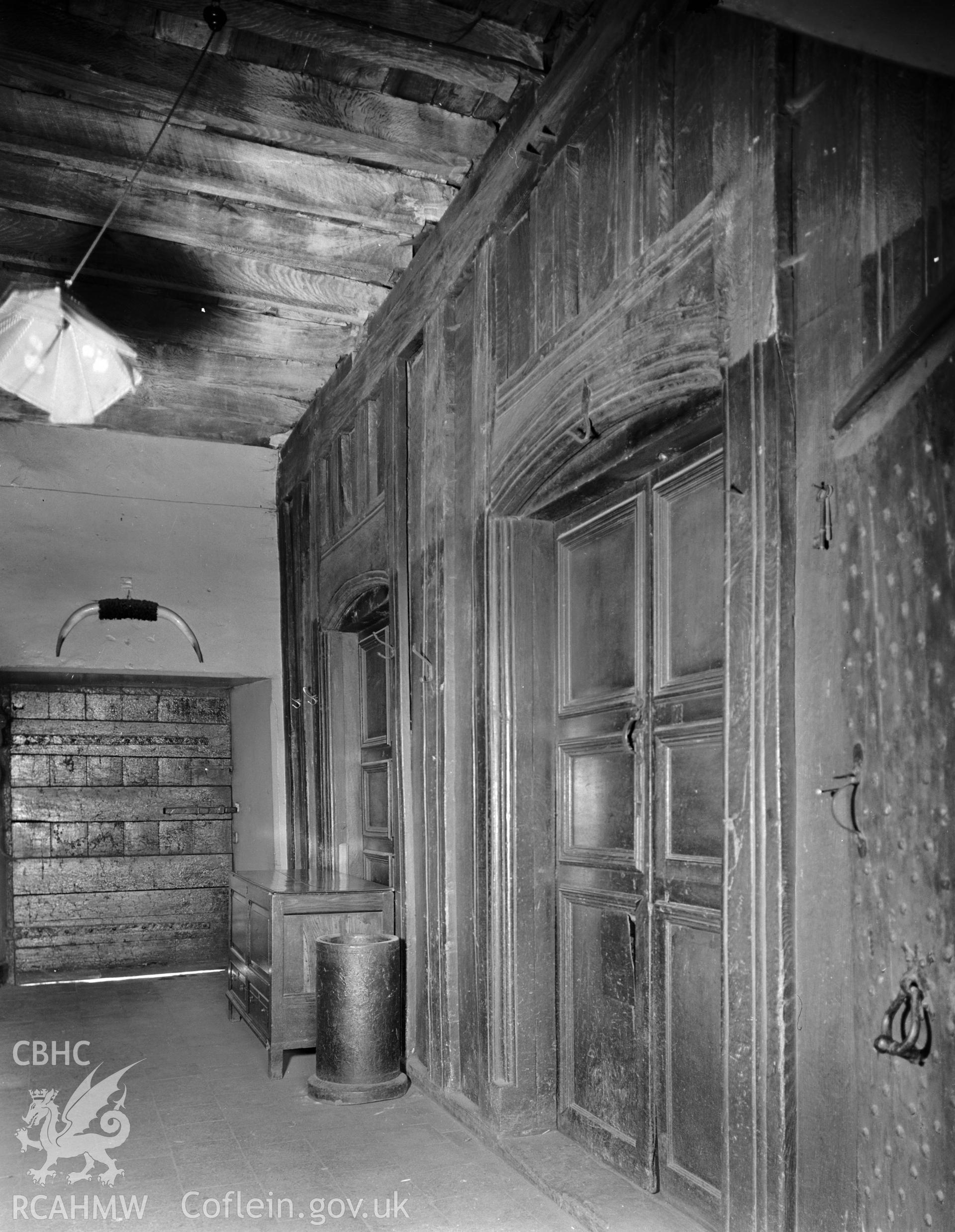 Interior view of Fferm, Hope  showing passage taken 11.04.1942.